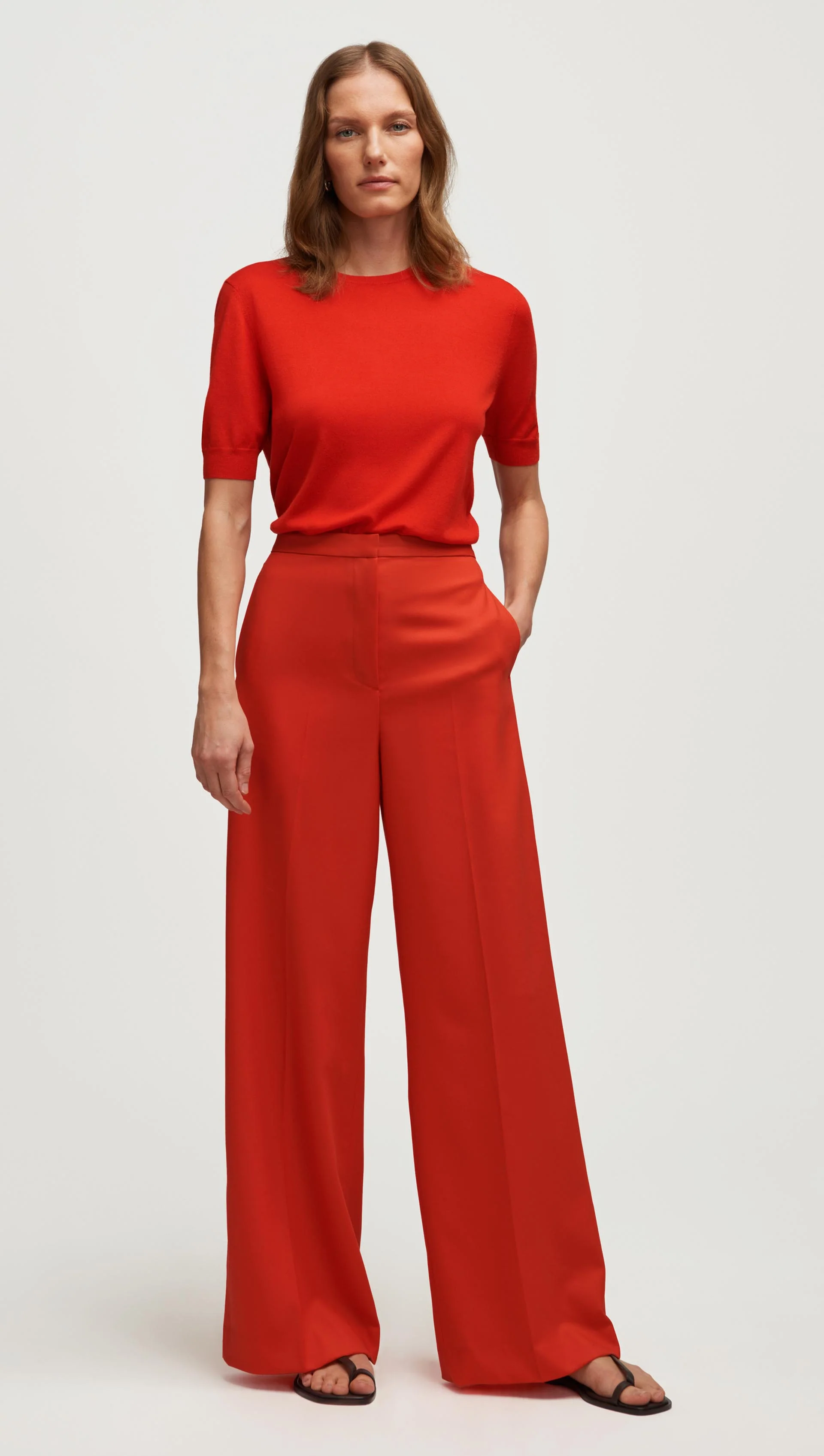 Jones Trouser in Seasonless Wool | Orange - Image 2