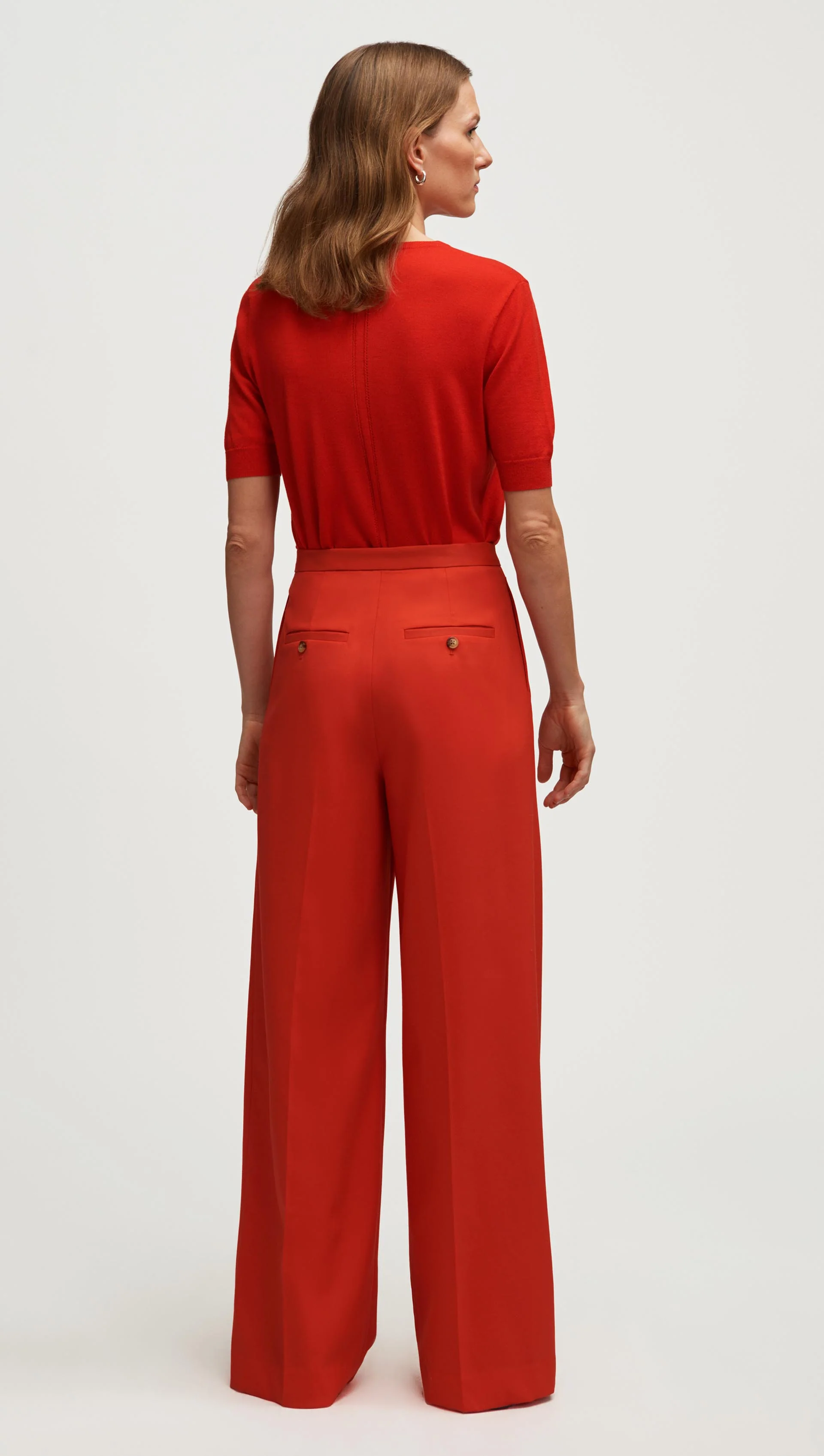 Jones Trouser in Seasonless Wool | Orange - Image 3