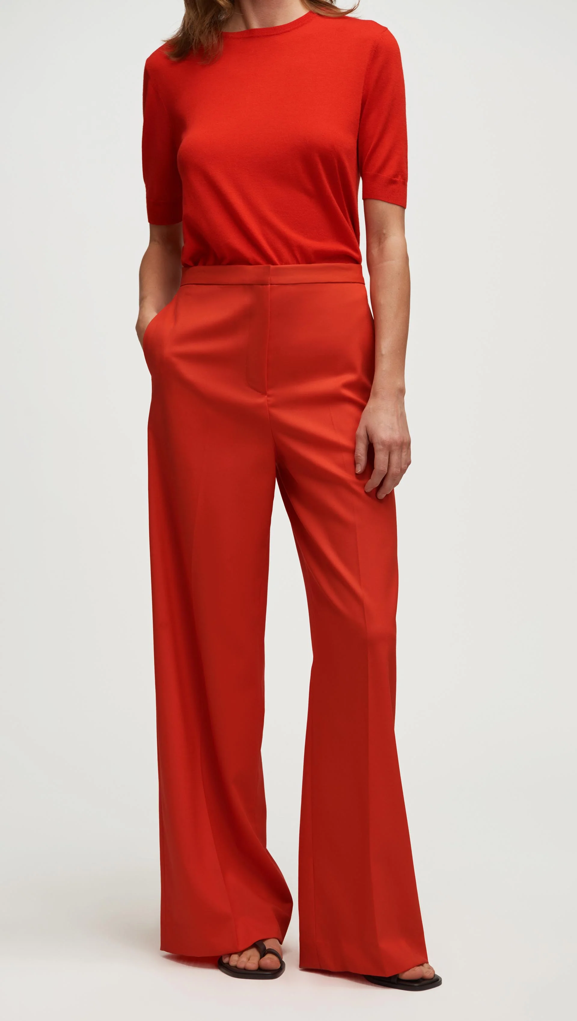 Jones Trouser in Seasonless Wool | Orange - Image 4