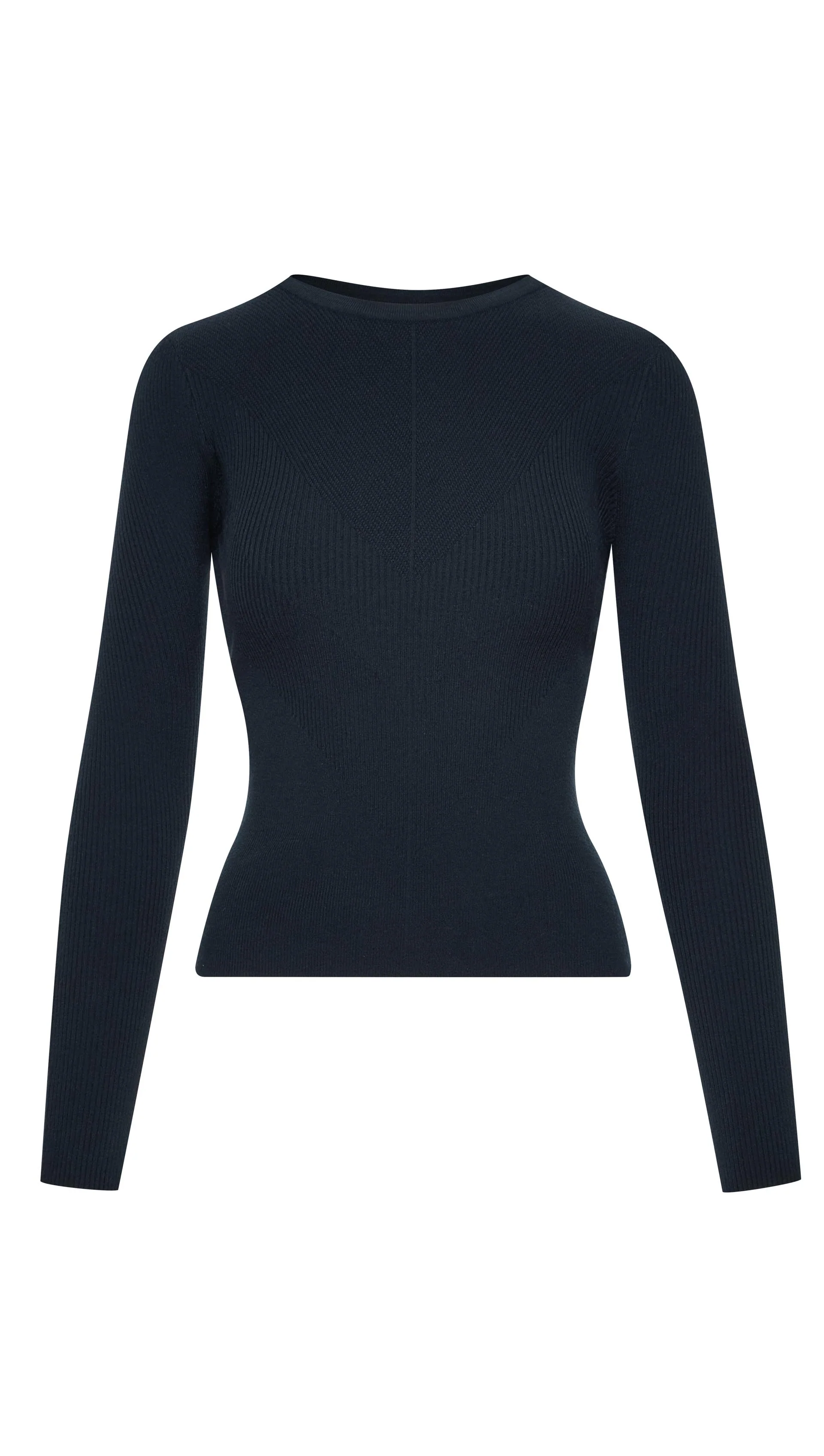 Knit Longsleeve Crew in Stretch Tencel | Midnight - Image 6