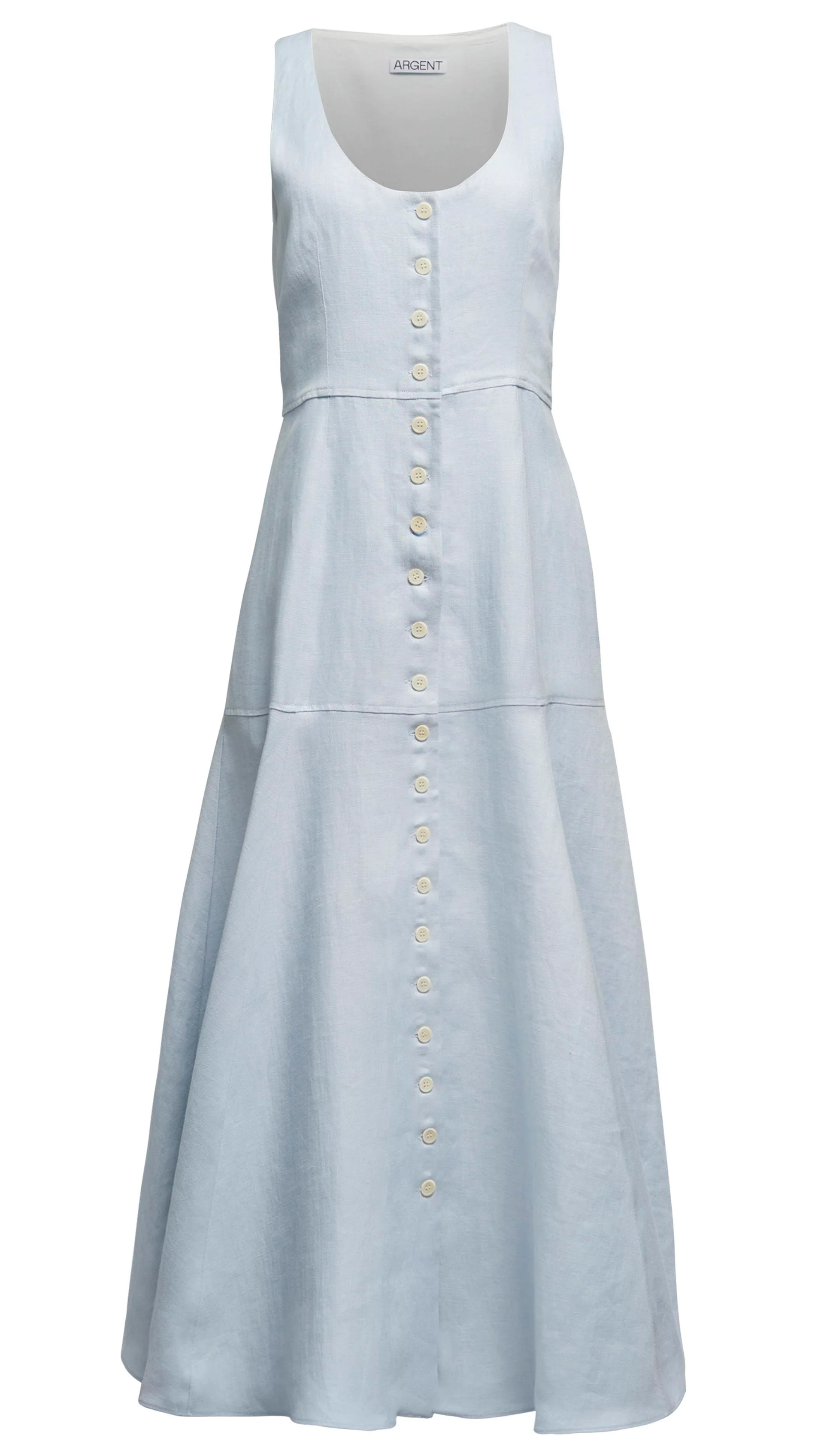 Marcy Dress in Linen Twill | Glacier - Image 6