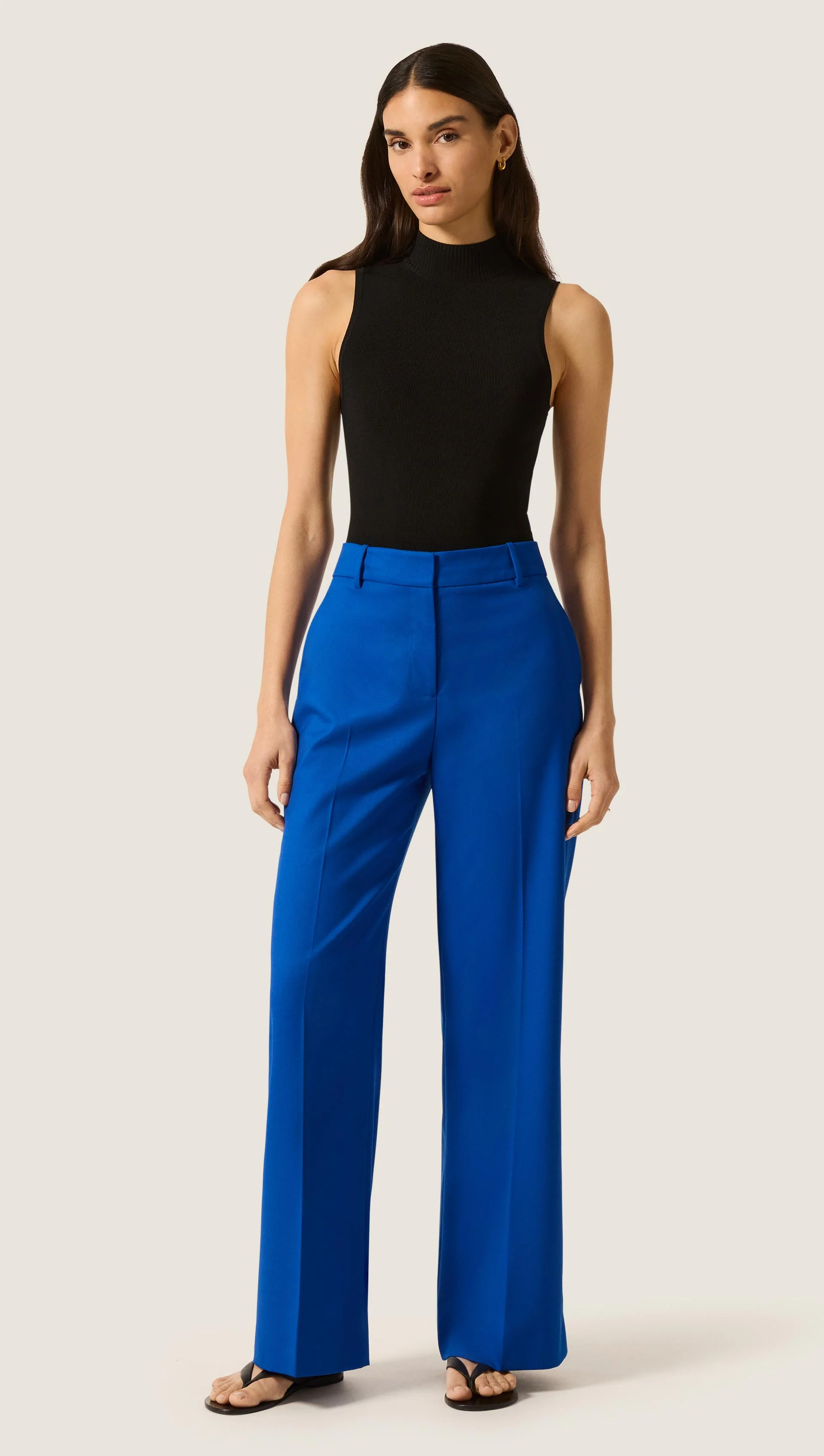 Mock Neck Bodysuit in Viscose | Black - Image 3