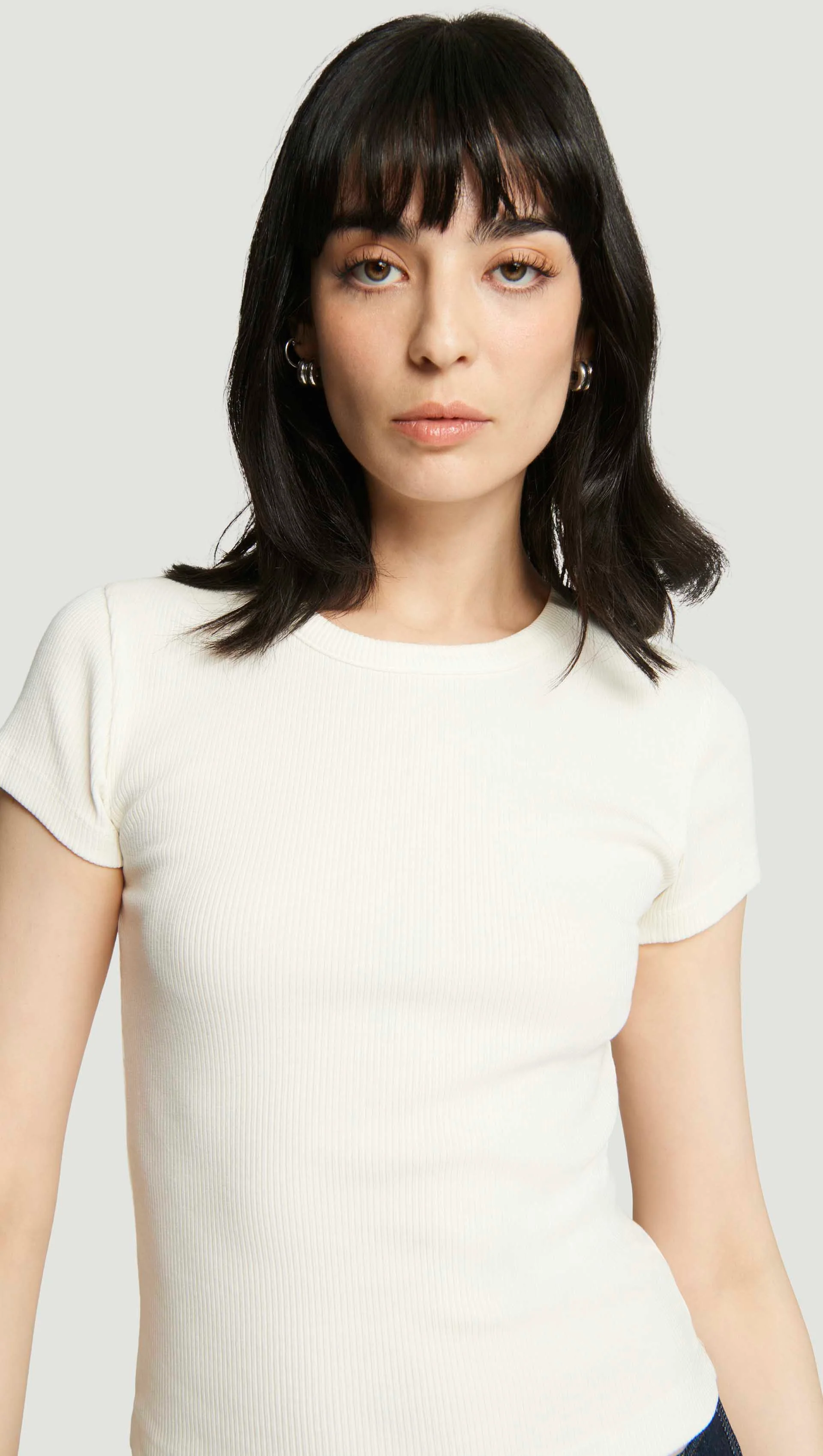 Nello Tee in Rib Knit | Pashmina - Image 2