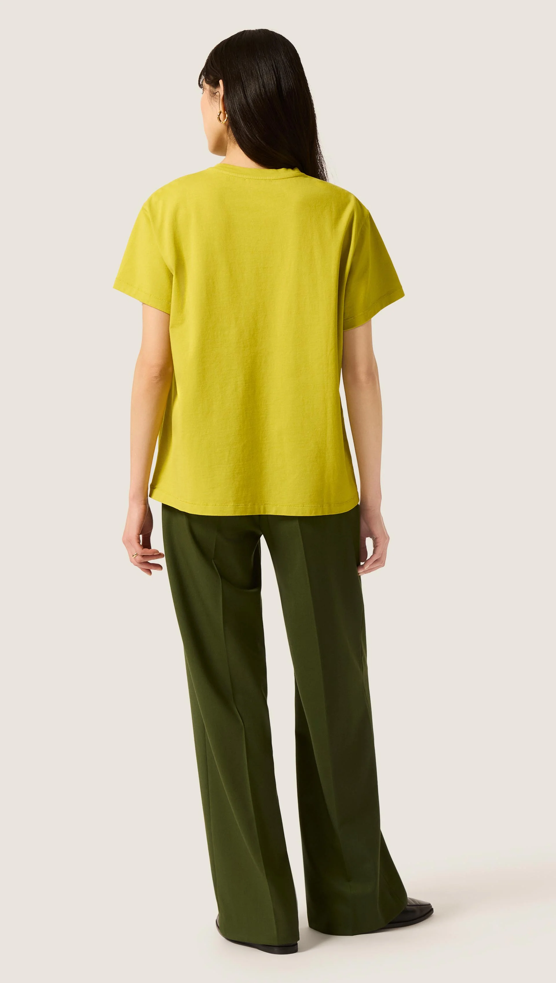 Oversized Pocket Tee in Cotton Jersey | Chartreuse - Image 10