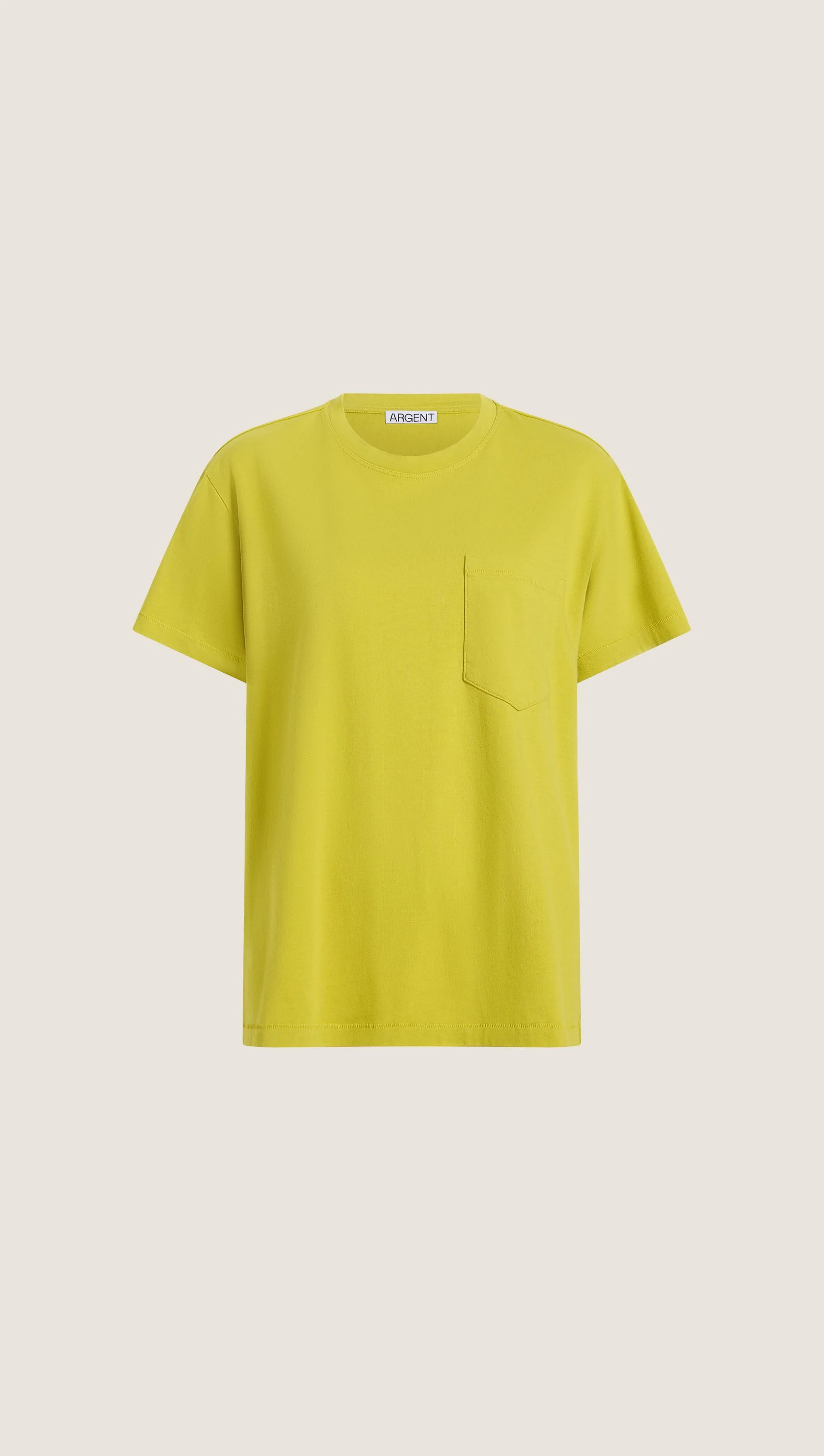 Oversized Pocket Tee in Cotton Jersey | Chartreuse - Image 11