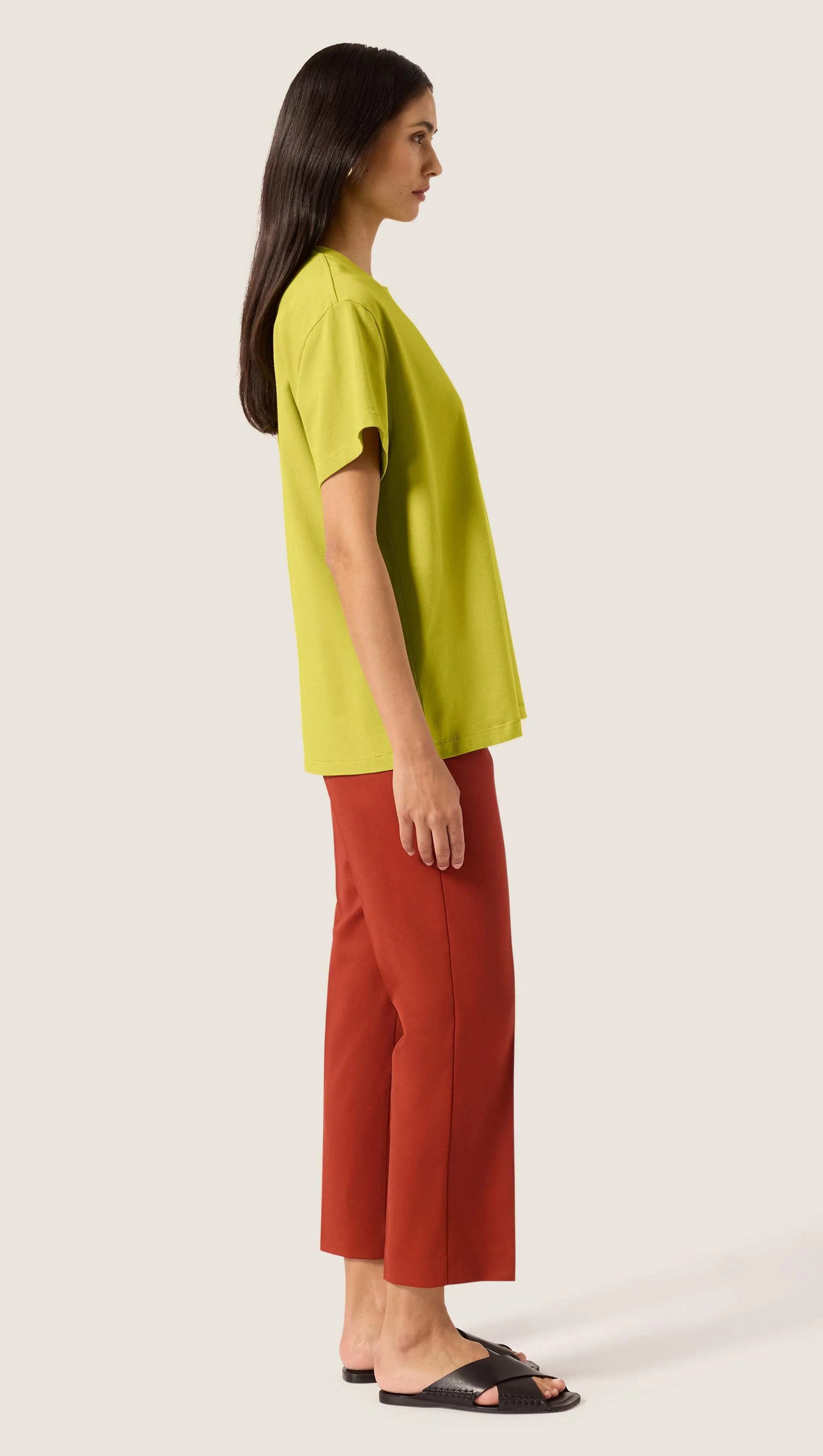 Oversized Pocket Tee in Cotton Jersey | Chartreuse - Image 4