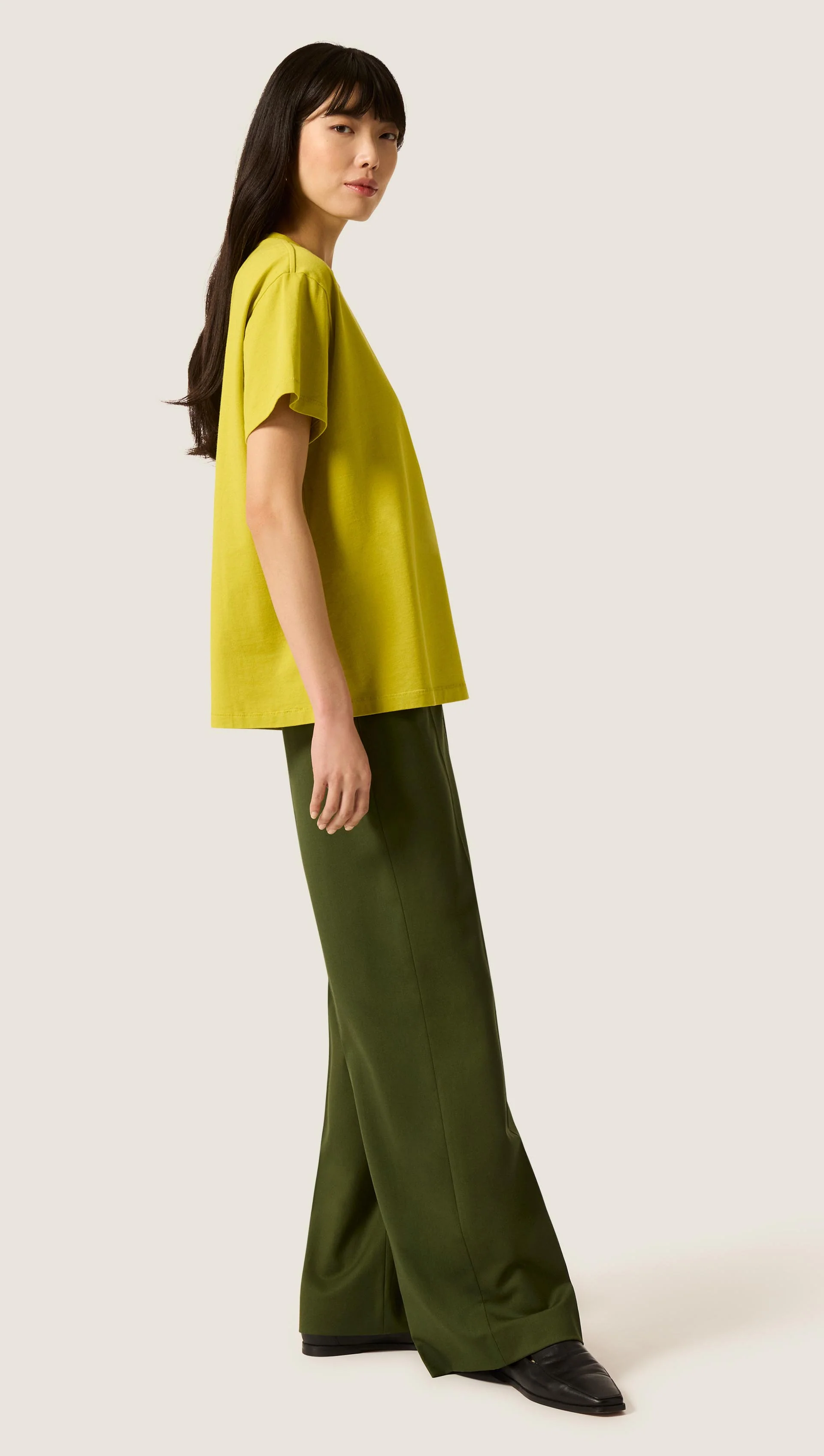 Oversized Pocket Tee in Cotton Jersey | Chartreuse - Image 9