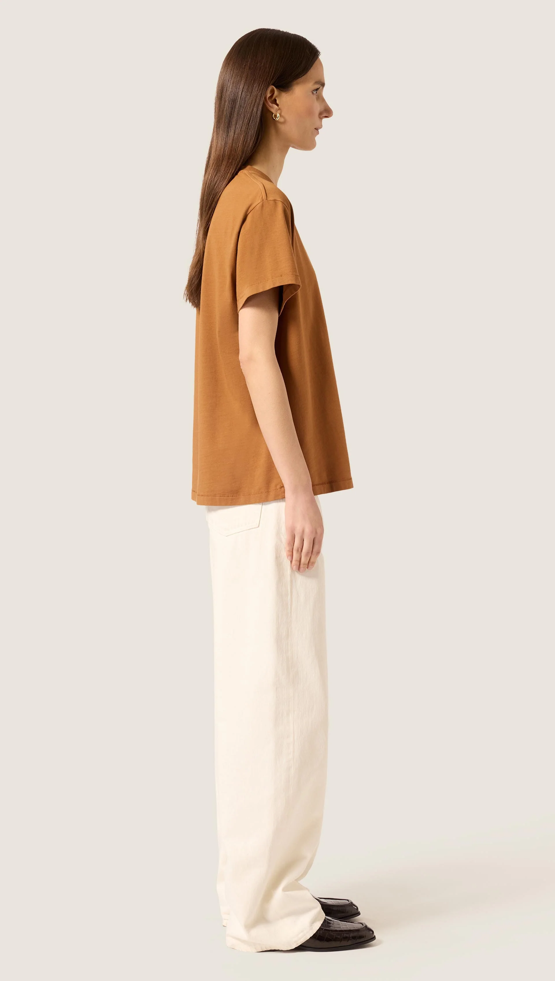 Oversized Pocket Tee in Cotton Jersey | Deep Oak - Image 10