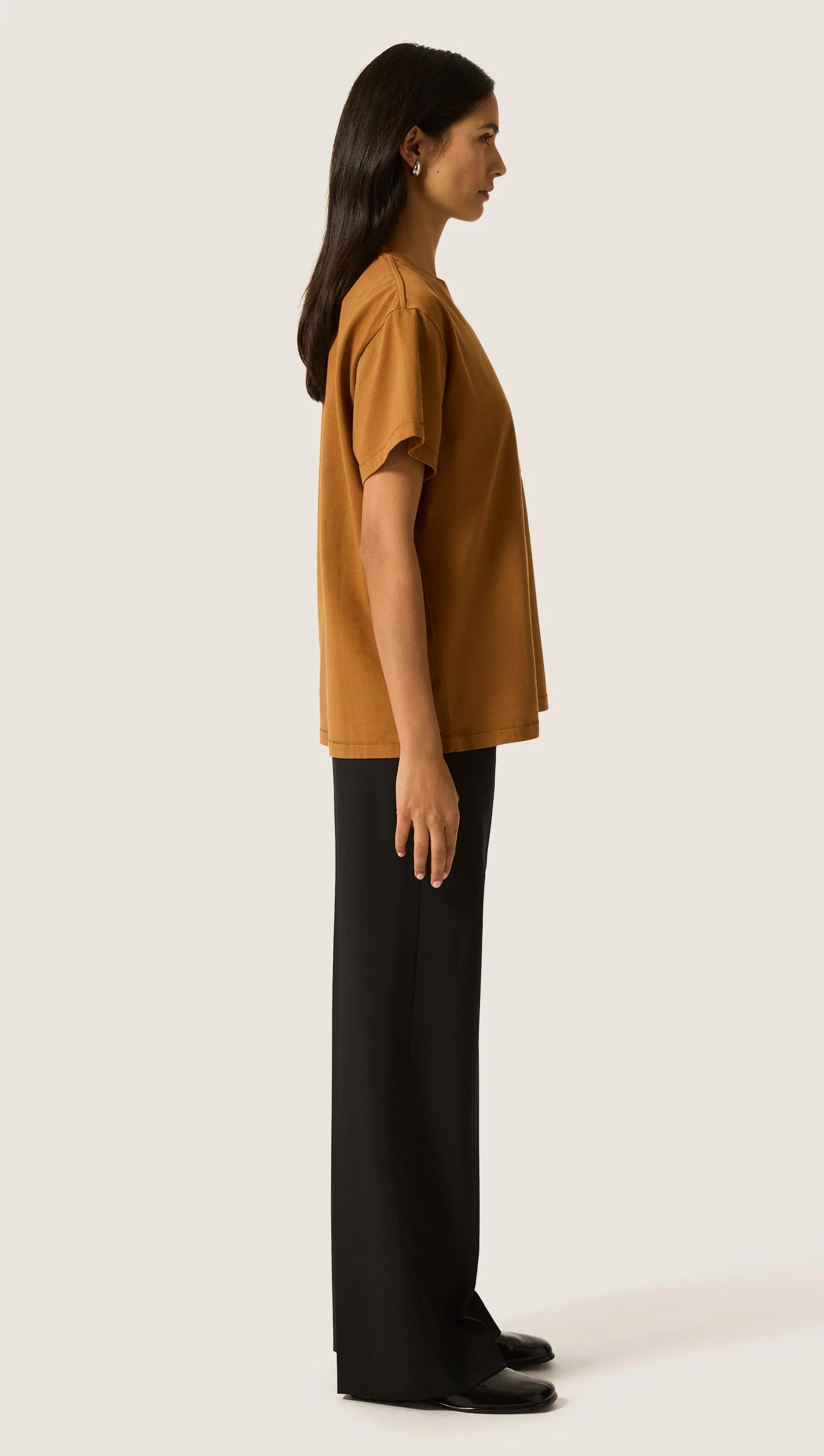Oversized Pocket Tee in Cotton Jersey | Deep Oak - Image 6
