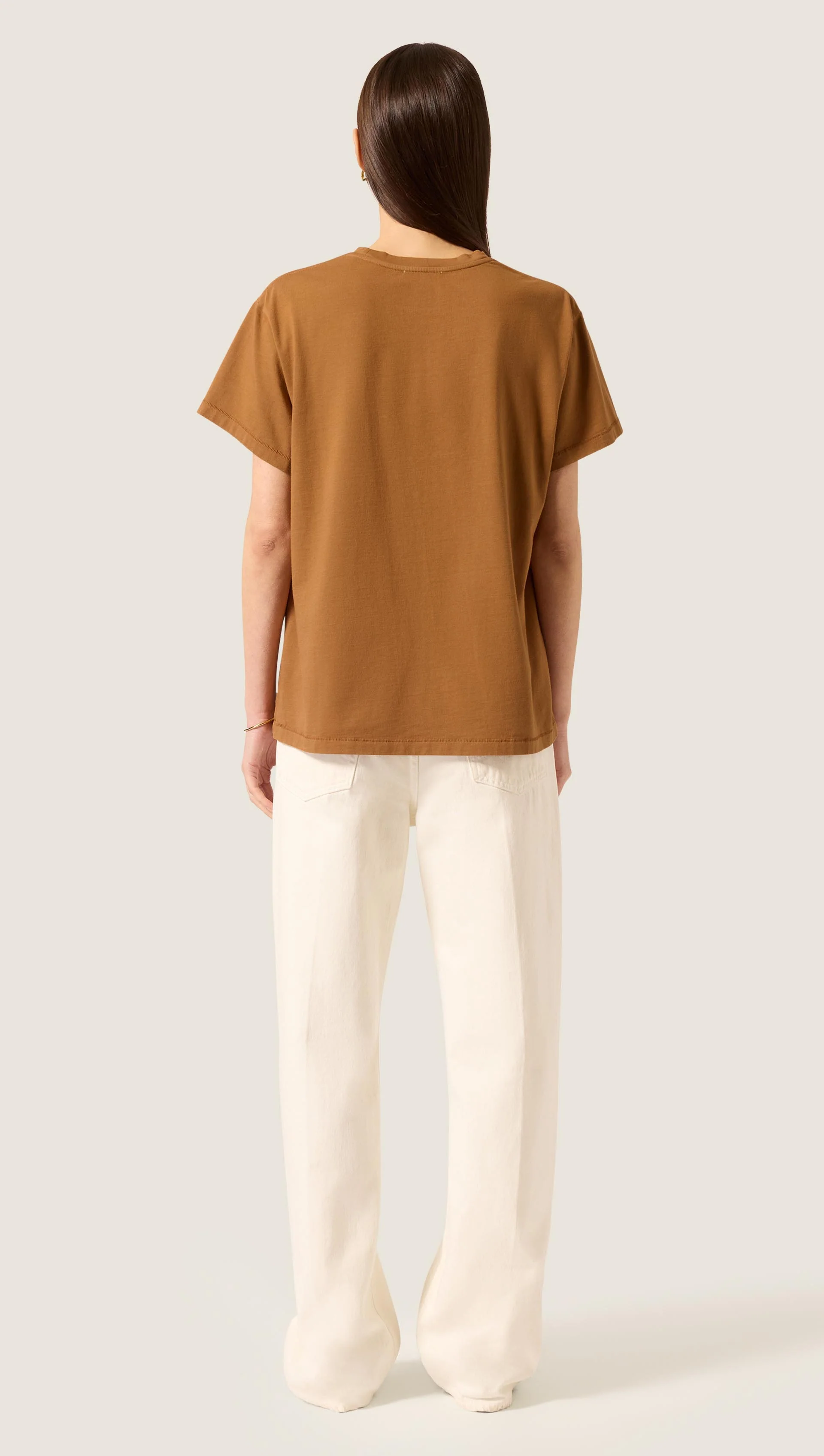 Oversized Pocket Tee in Cotton Jersey | Deep Oak - Image 7