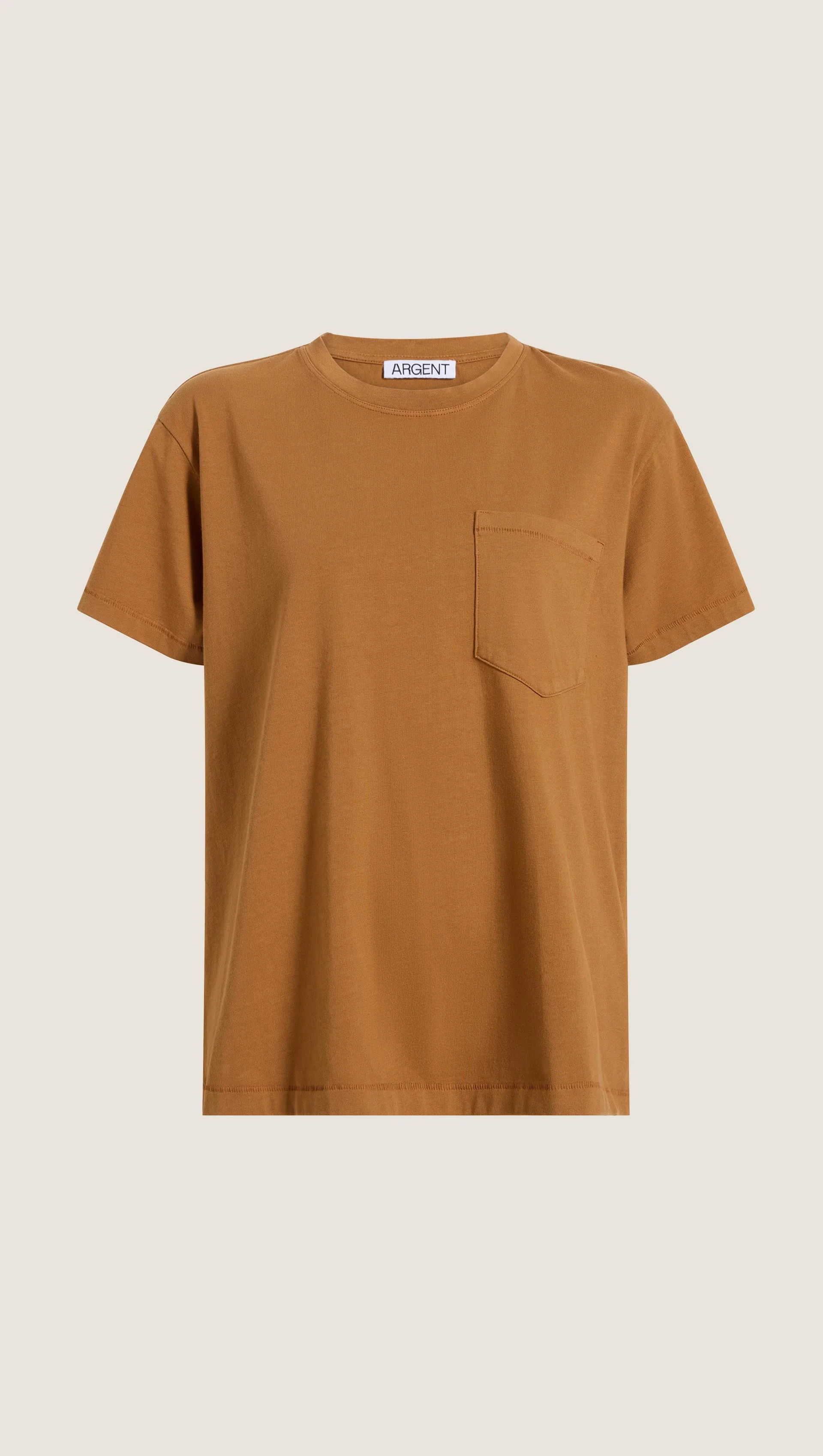 Oversized Pocket Tee in Cotton Jersey | Deep Oak - Image 9