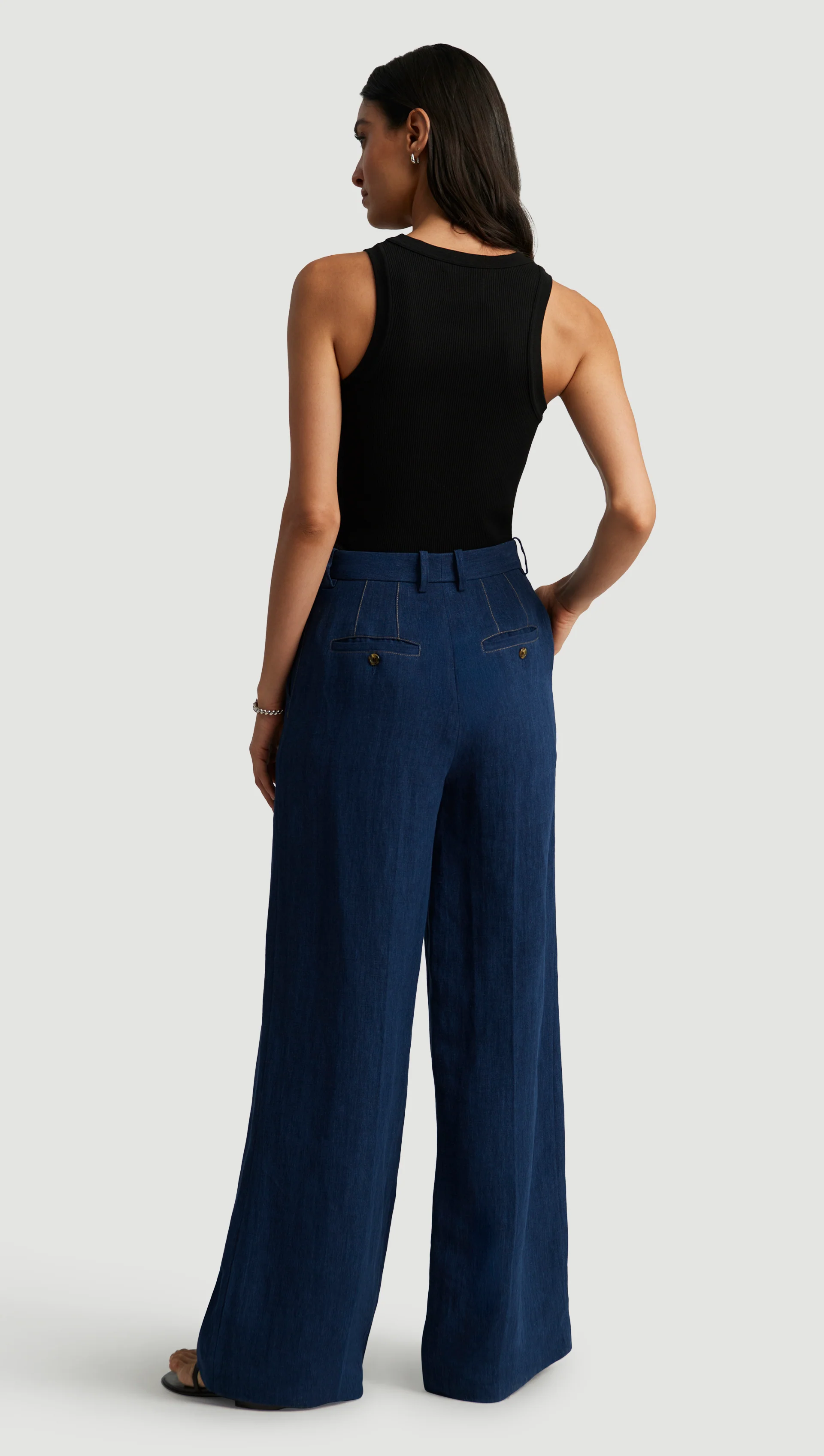Park Trouser in Linen | Denim - Image 4