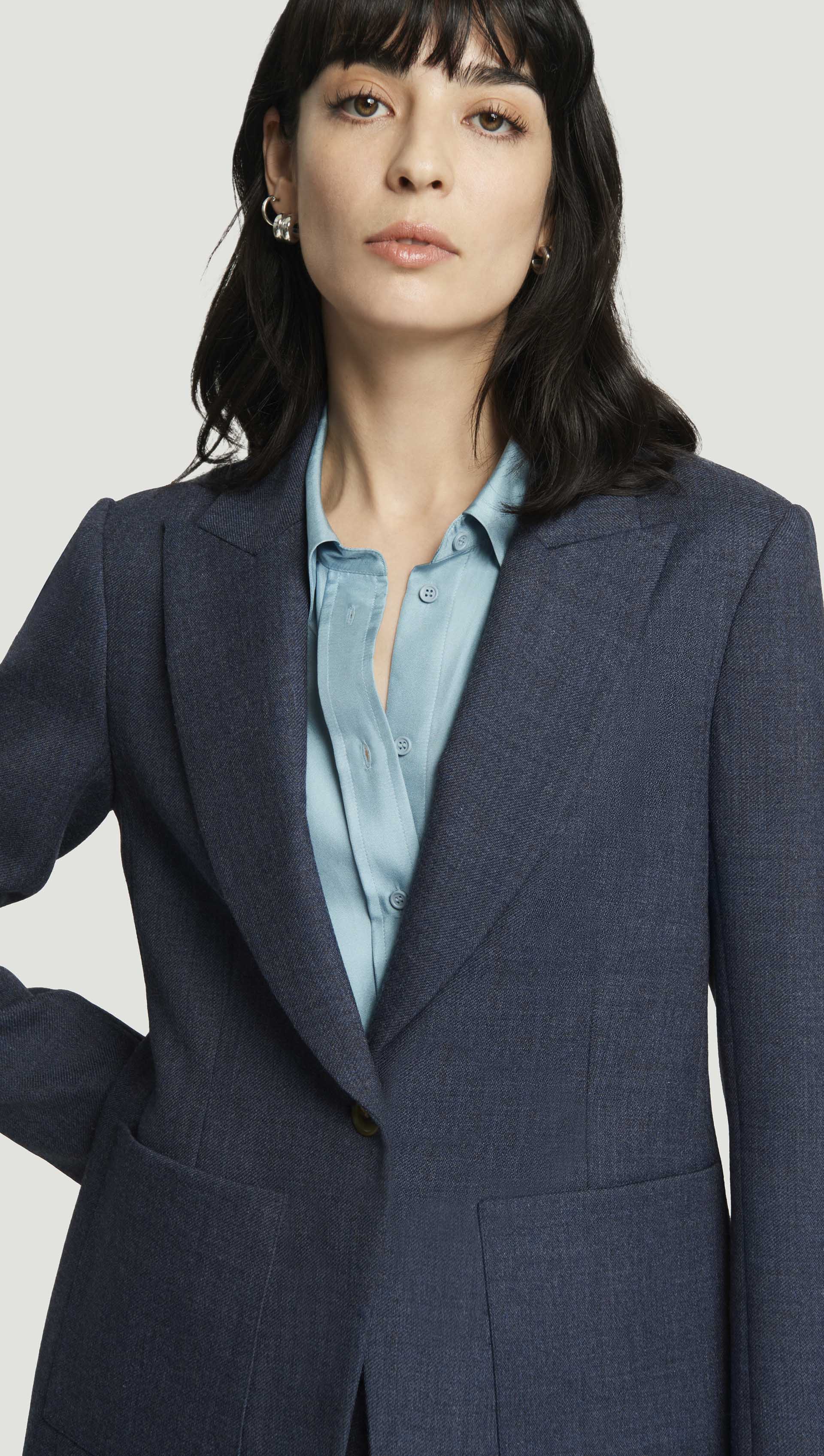 Patch Pocket Blazer in Bellagio Wool | Navy - Image 5