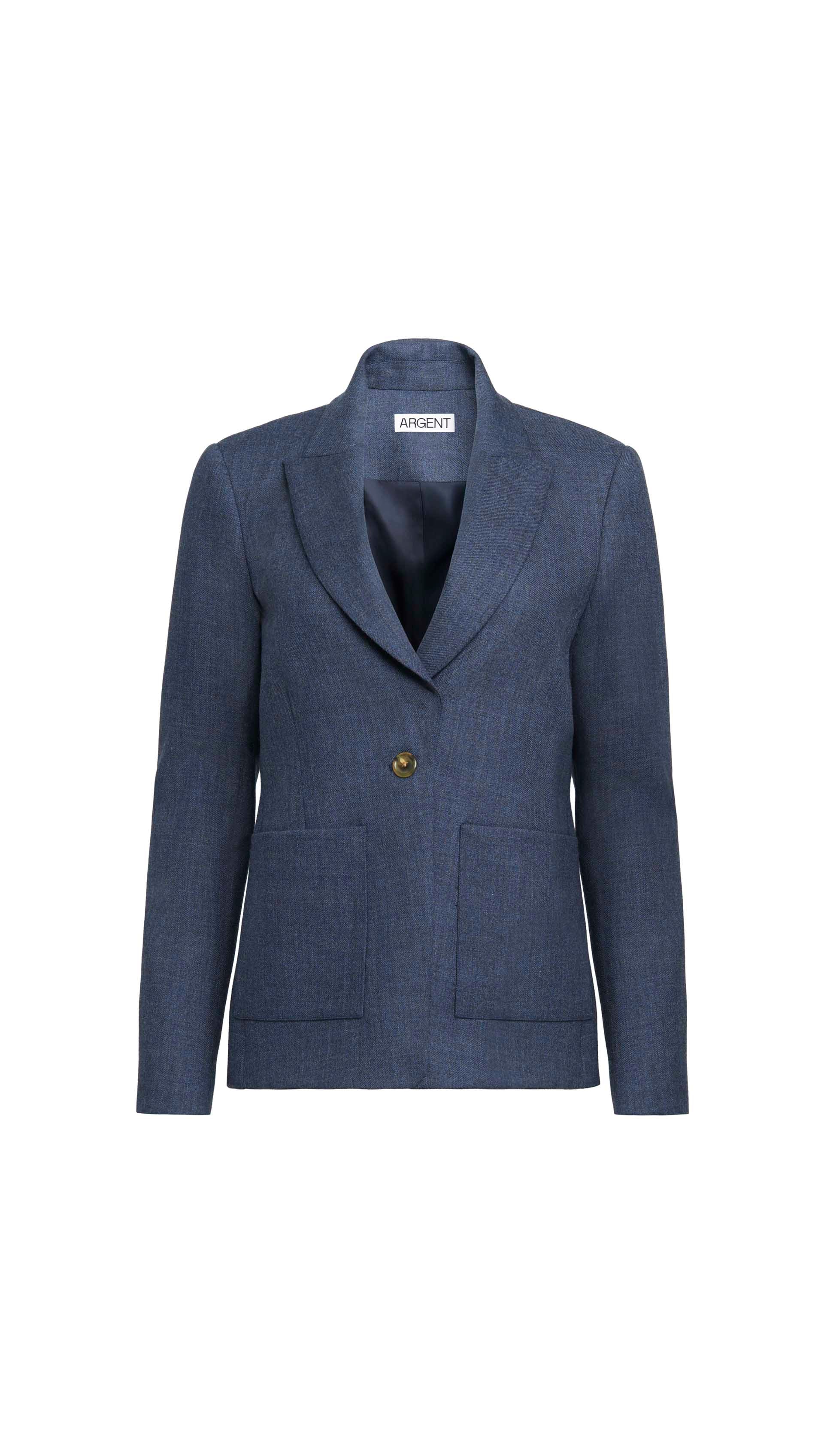Patch Pocket Blazer in Bellagio Wool | Navy - Image 8