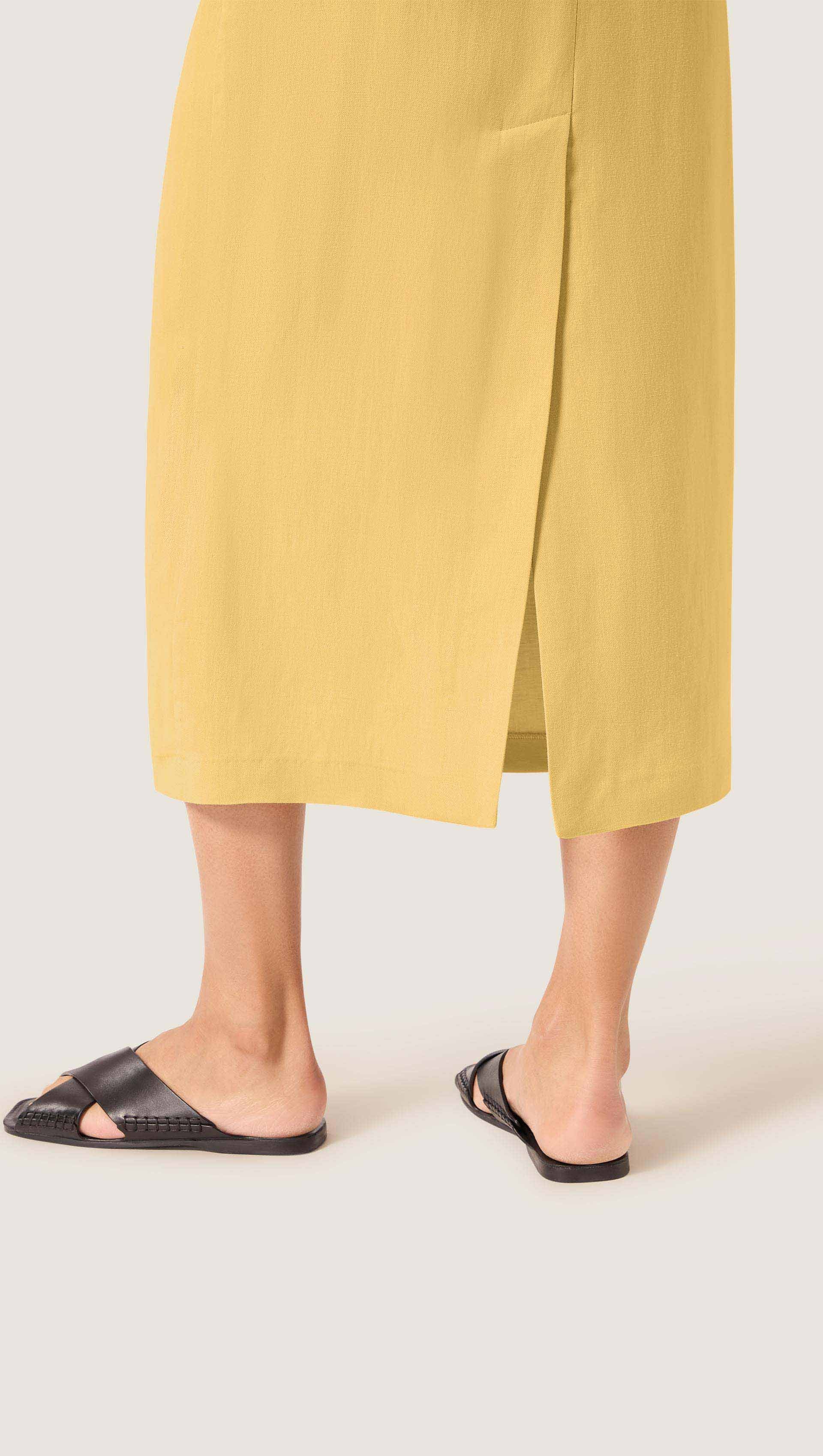 Pencil Skirt in Viscose Linen | Sunflower - Image 8