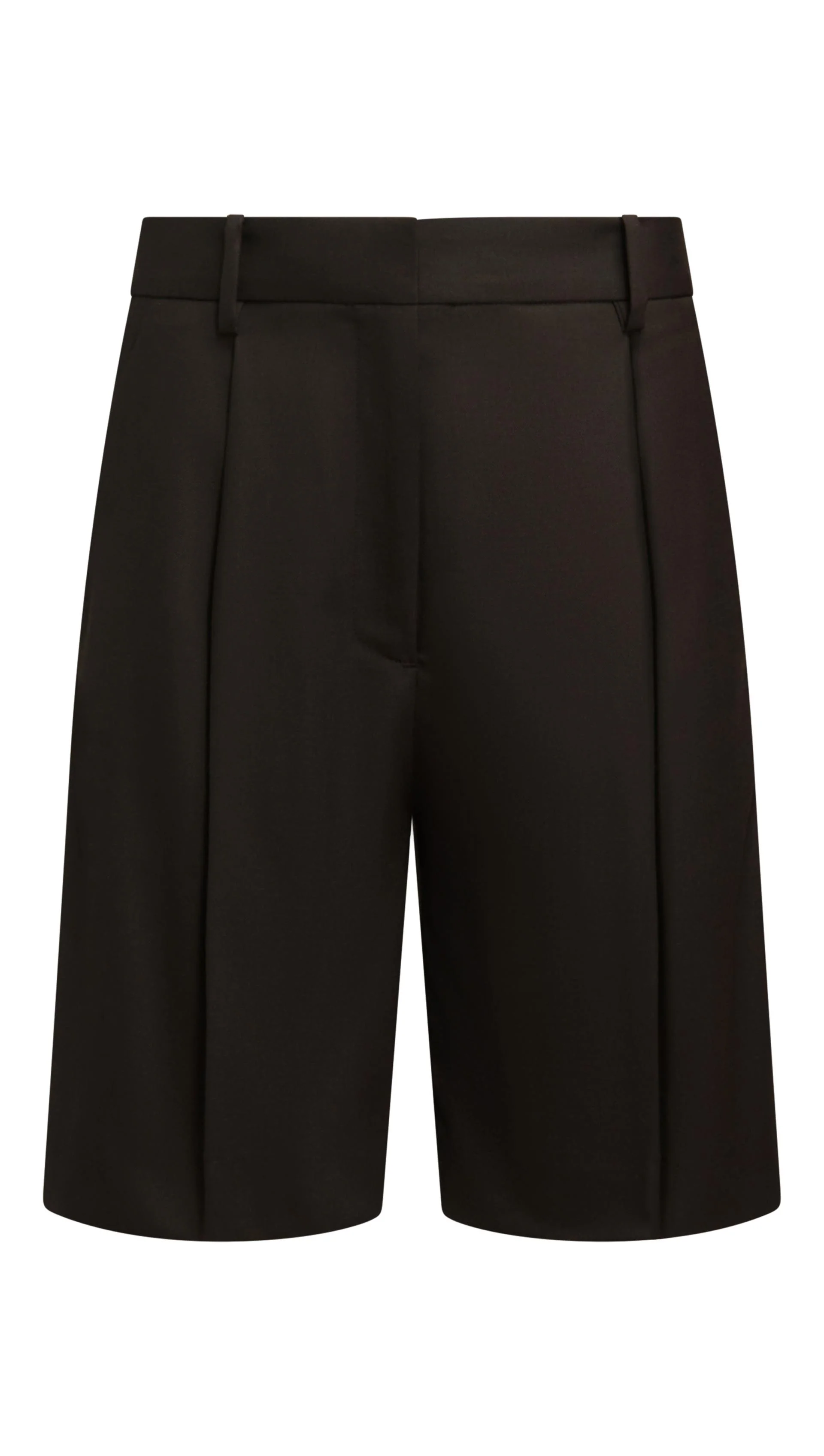 Pleated Shorts in Seasonless Wool | Smoke - Image 7