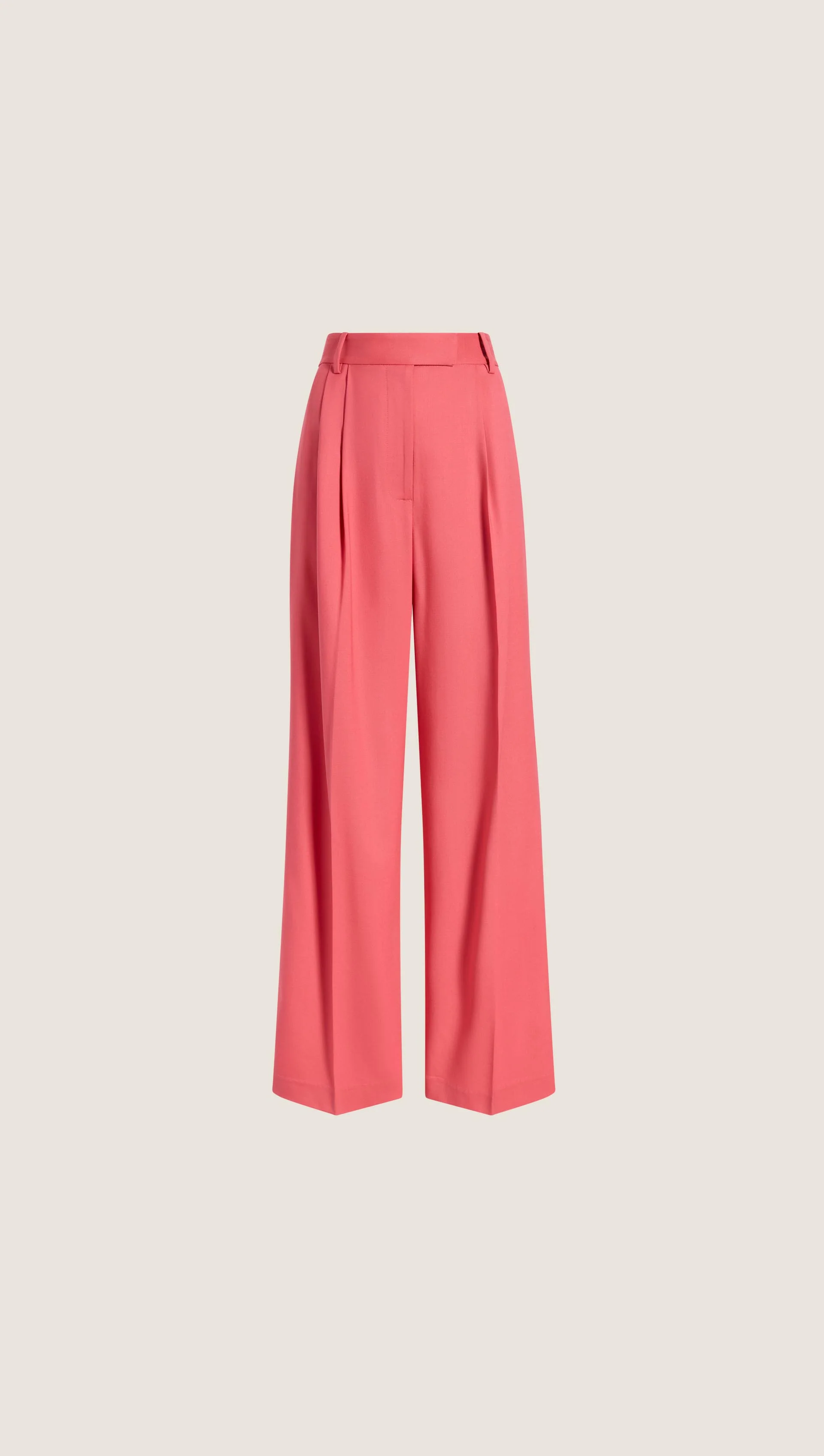 Pleated Trouser in Seasonless Wool | Coral Pink - Image 6