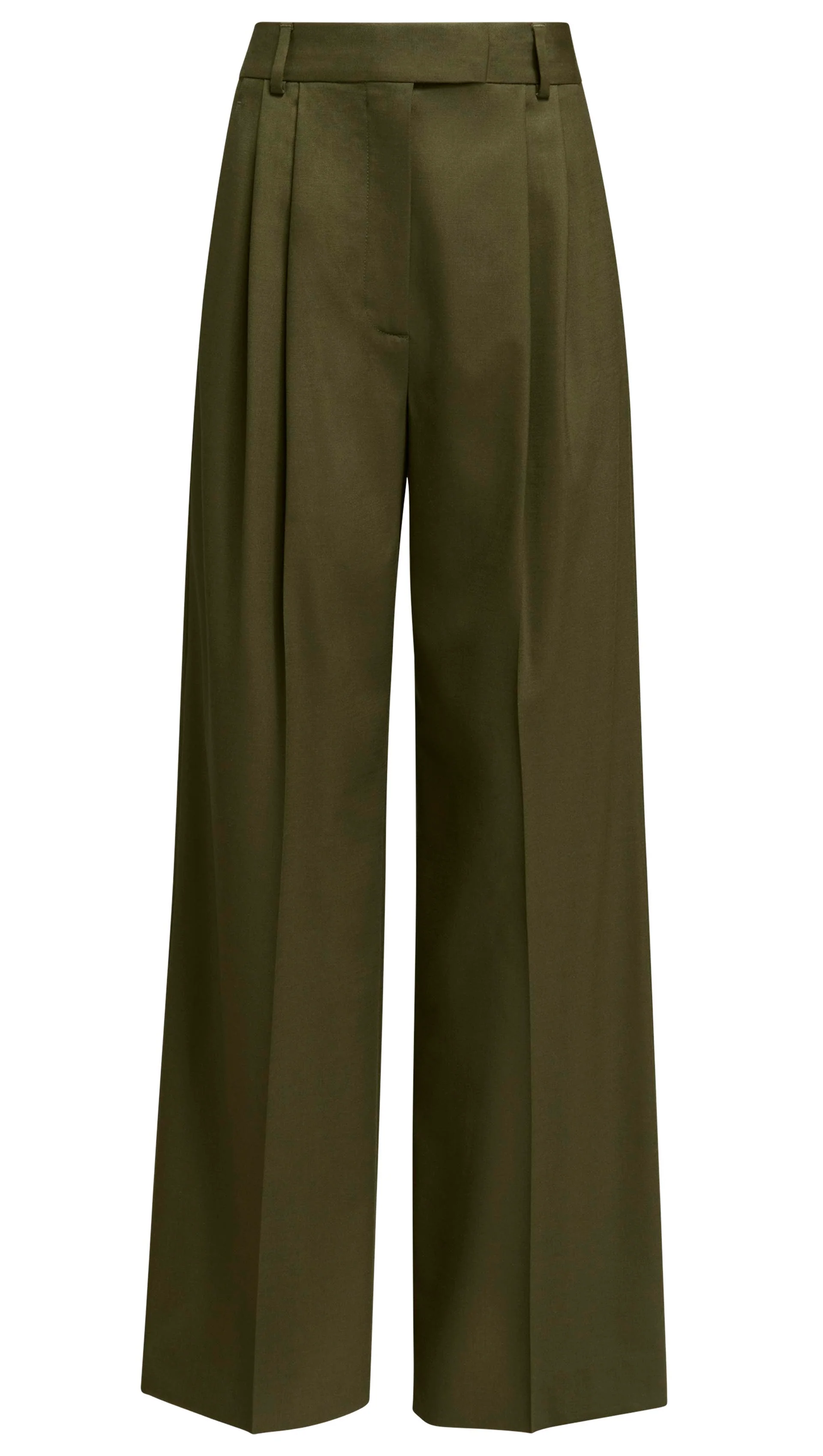 Pleated Trouser in Seasonless Wool | Pine Needle - Image 7