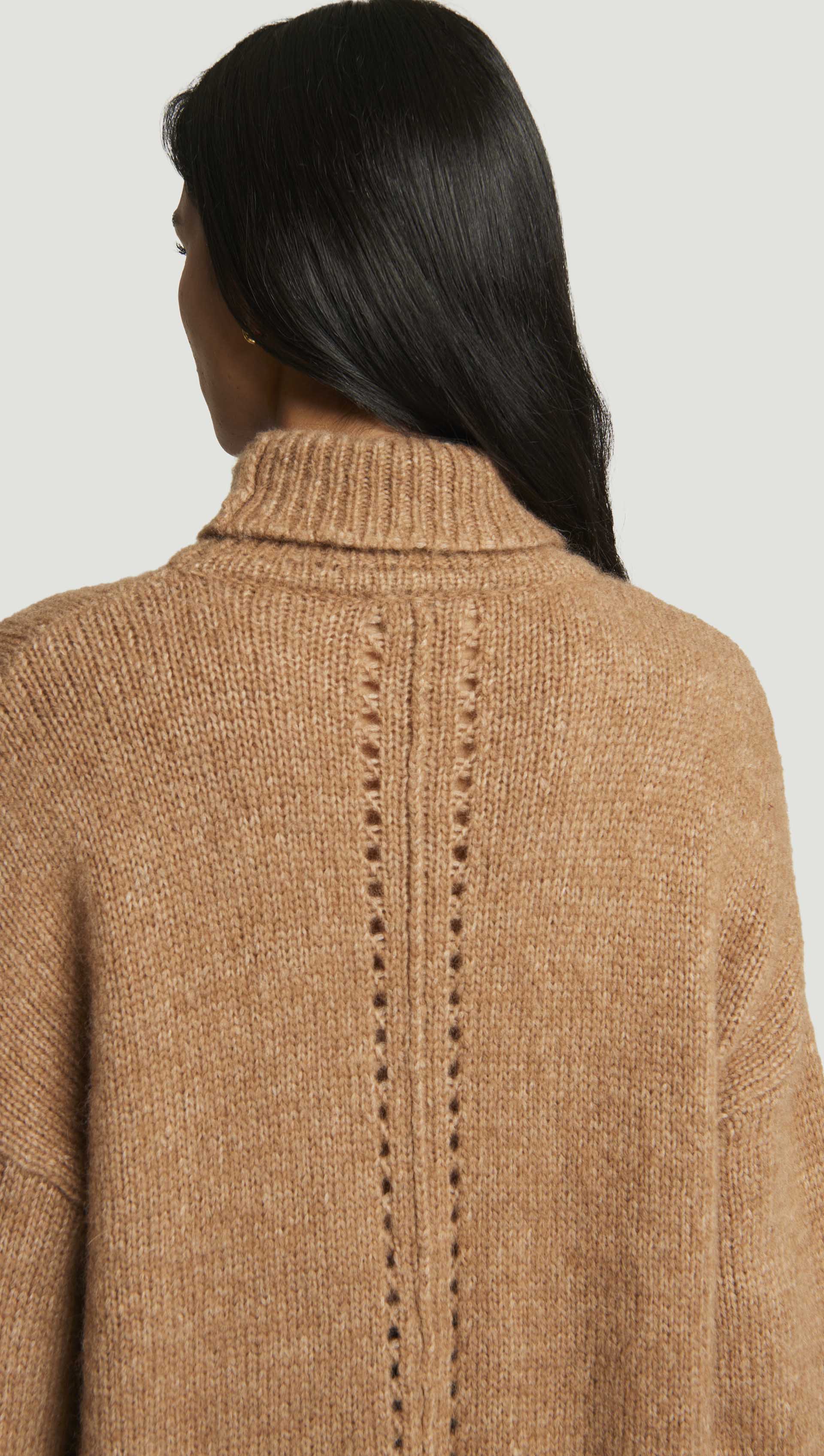 Plush Turtleneck Sweater in Luxe Wool | Camel - Image 2