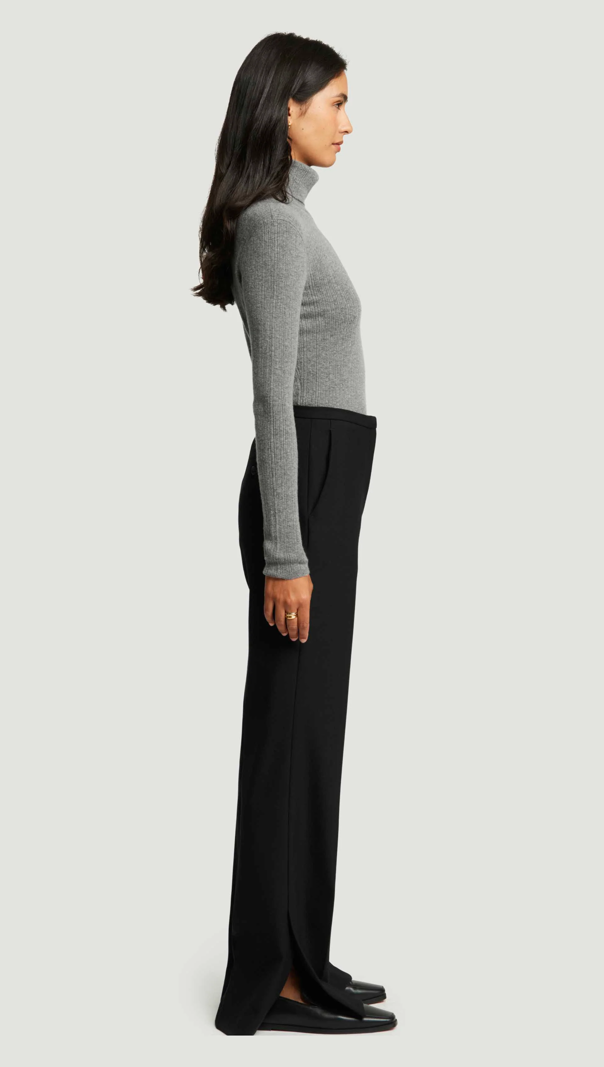 Prince Trouser in Heavy Wool Twill | Black - Image 4