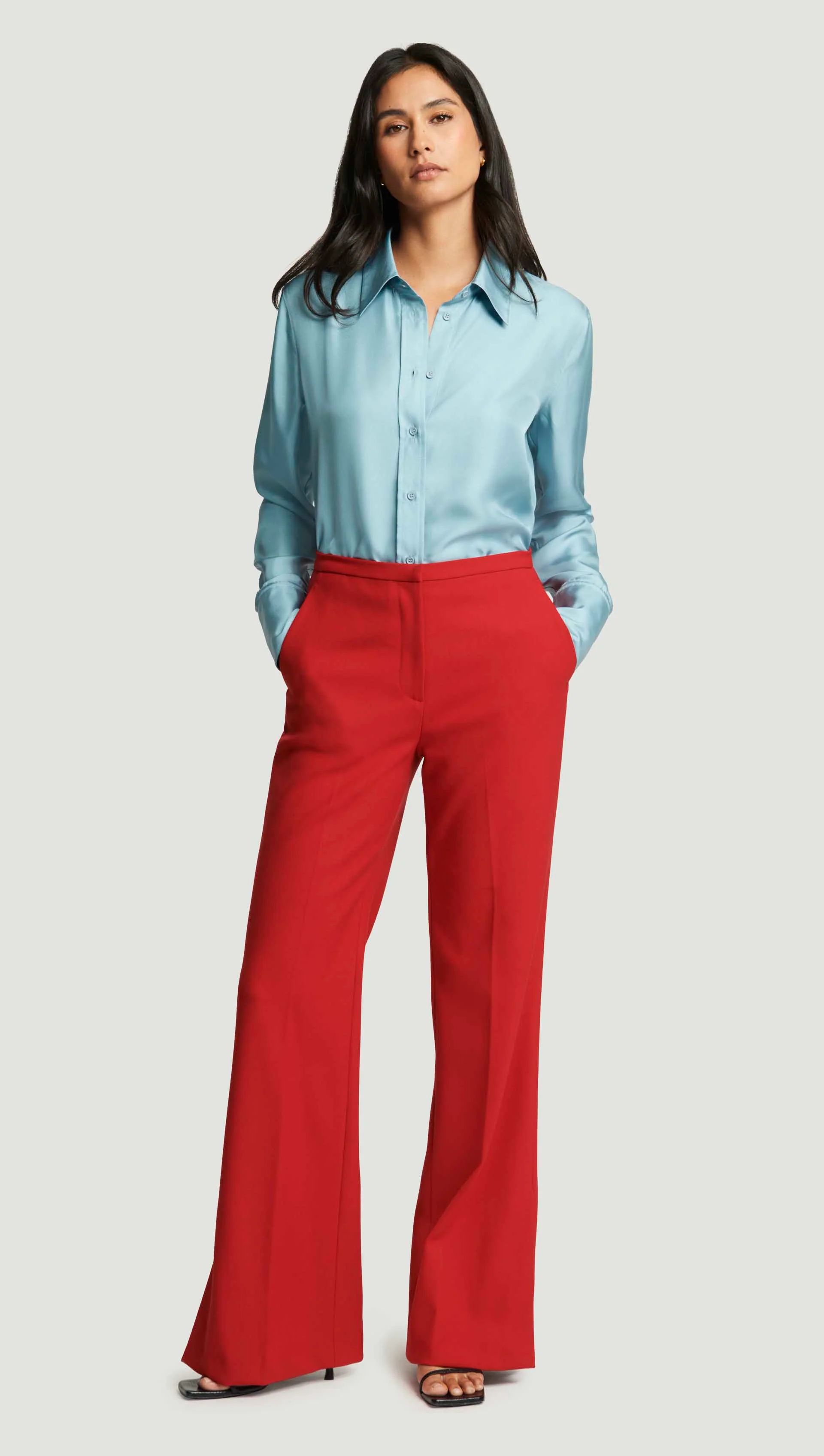 Prince Trouser in Heavy Wool Twill | Ruby Red