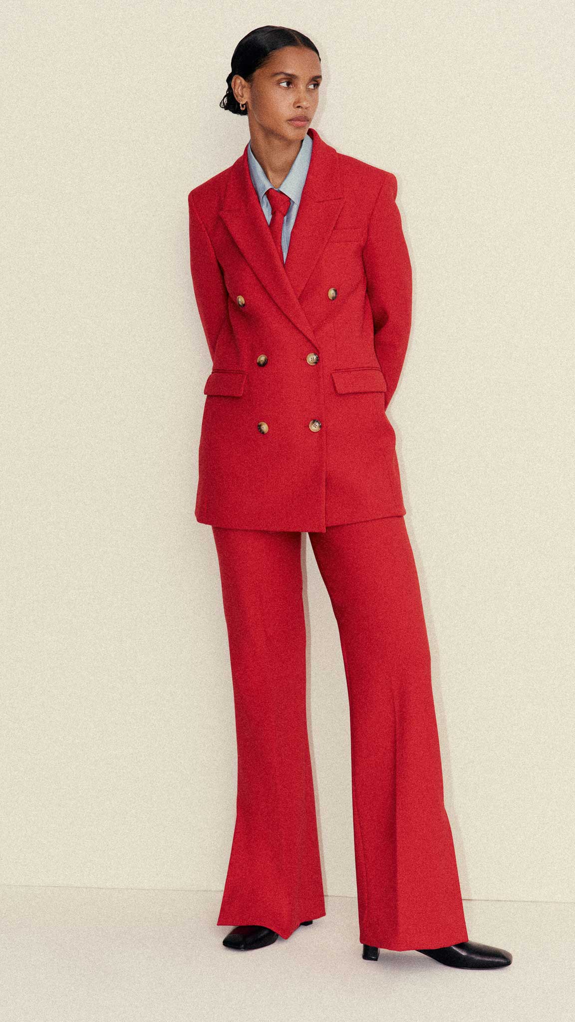 Prince Trouser in Heavy Wool Twill | Ruby Red - Image 7