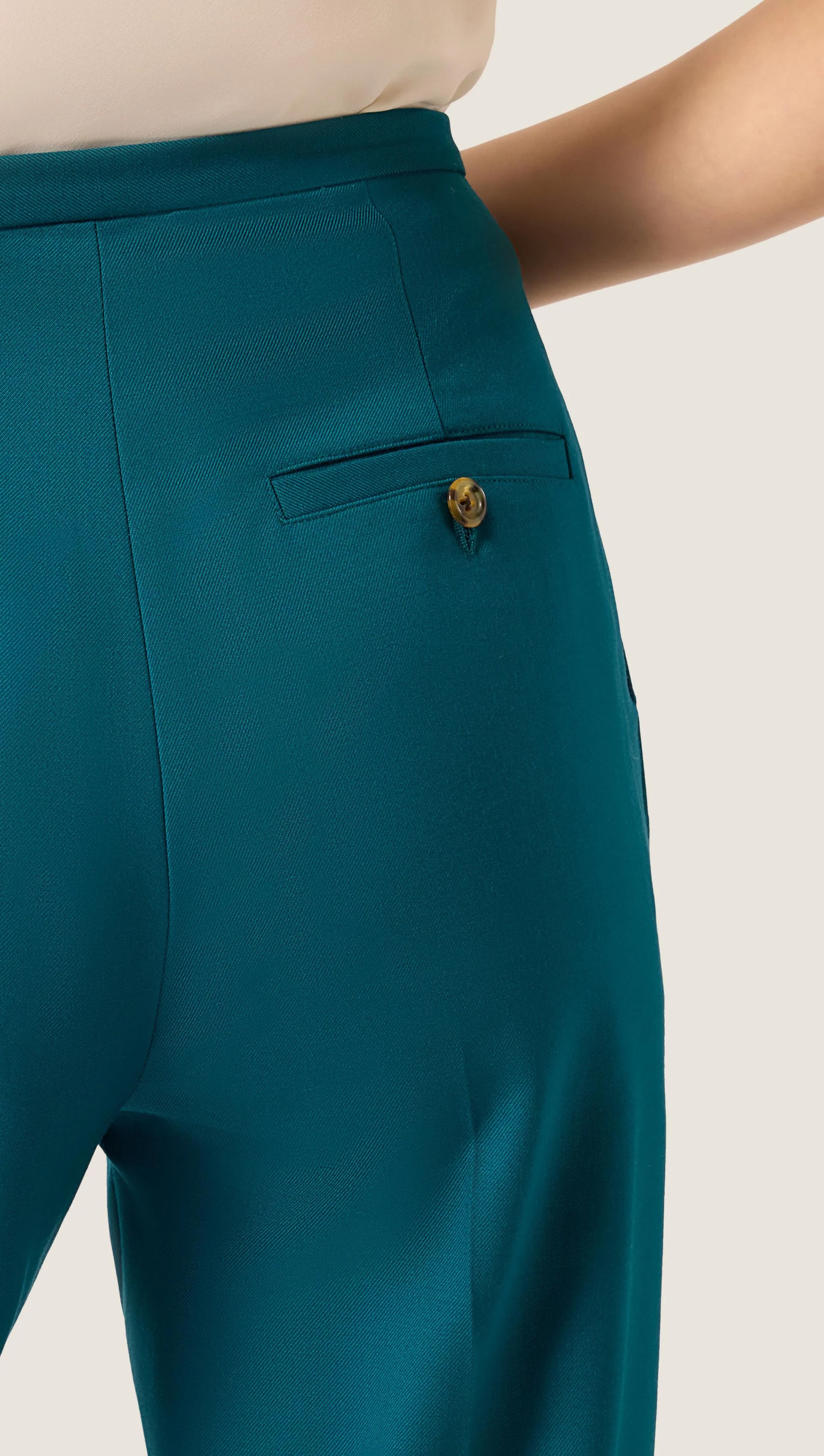 Prince Trouser in Seasonless Wool | Deep Teal - Image 5