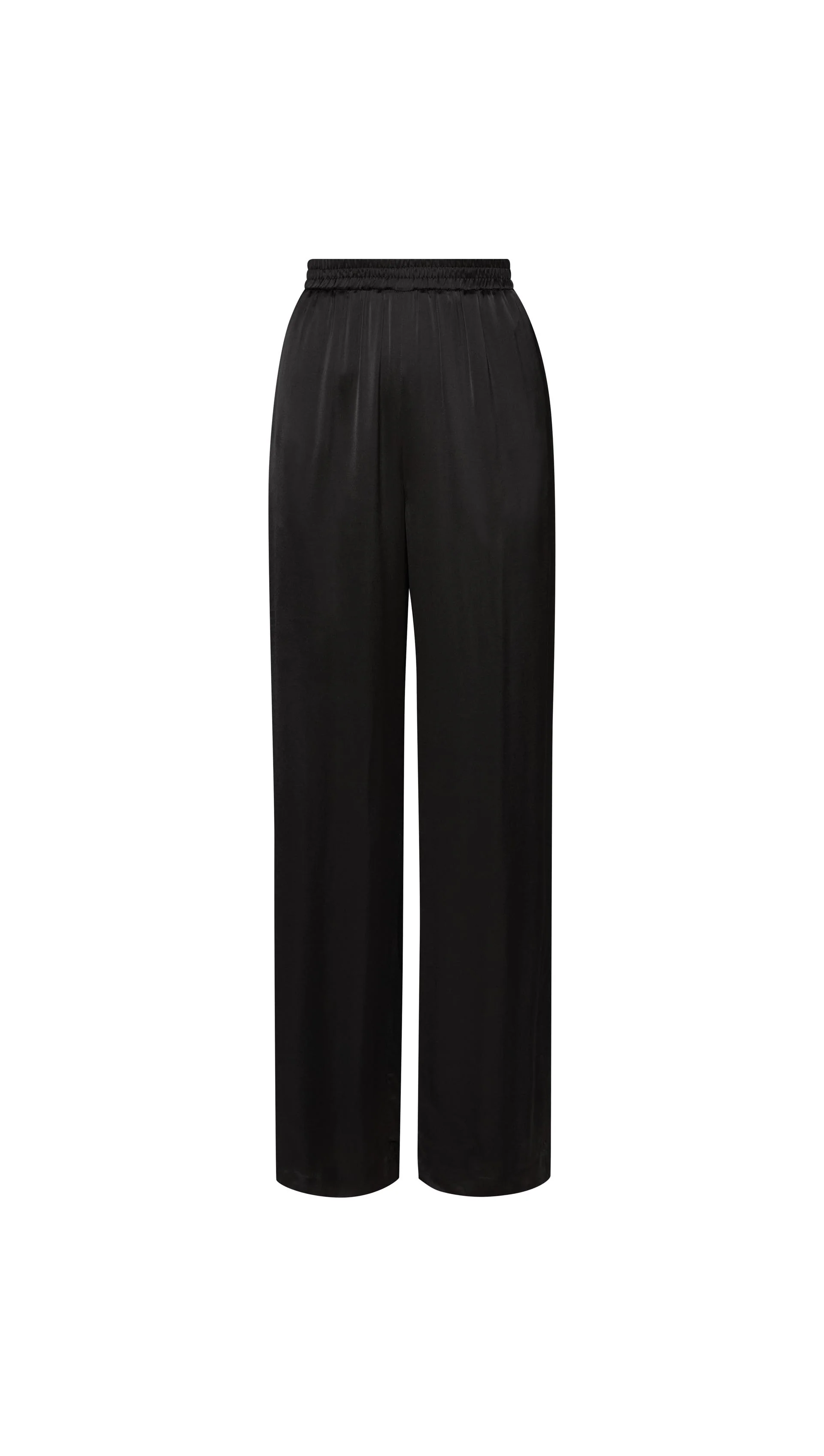 Pull-Up Pant in Viscose Satin | Black - Image 6