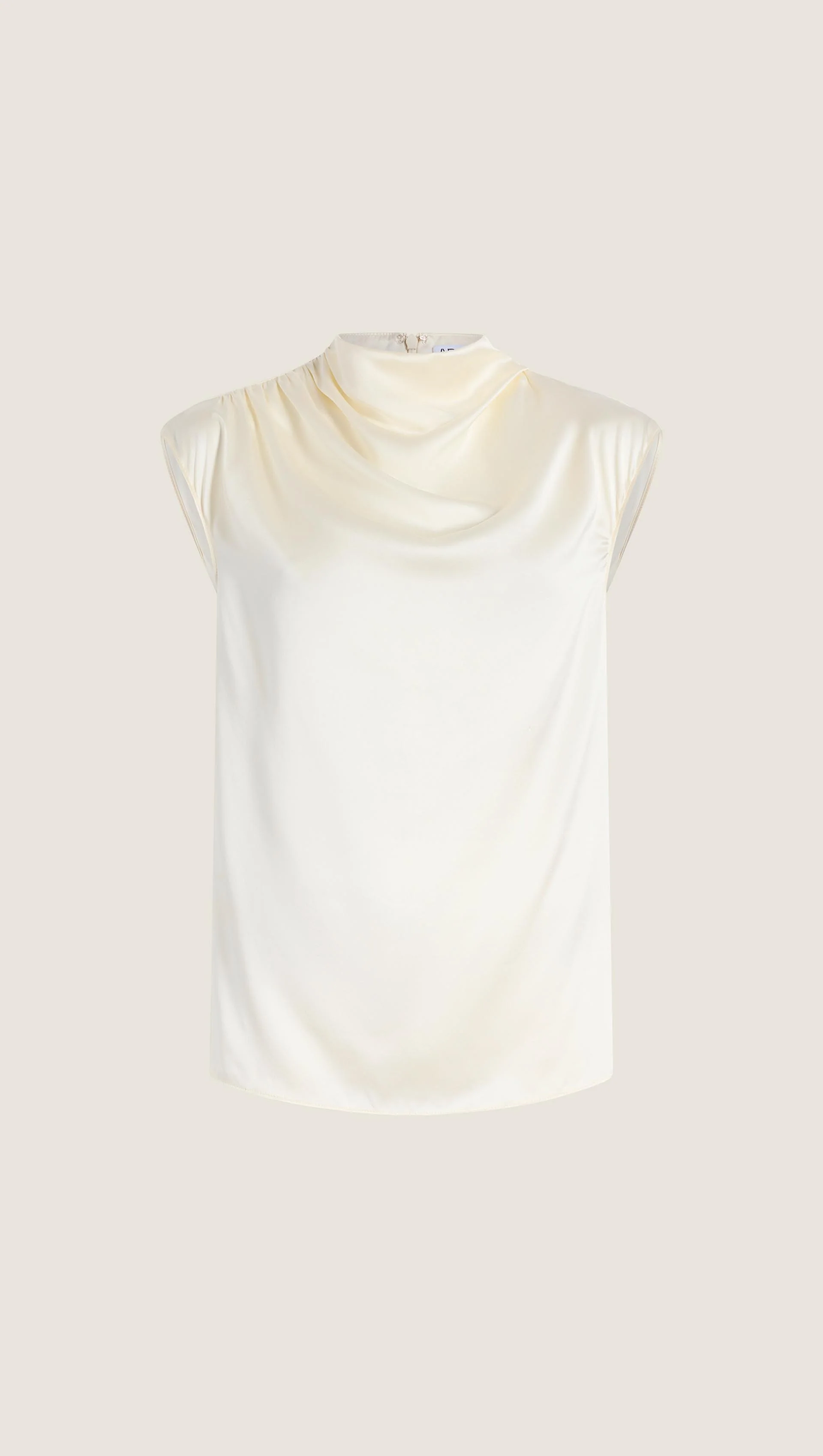 Ruched Blouse in Silk Charmeuse | Ivory - Image 6