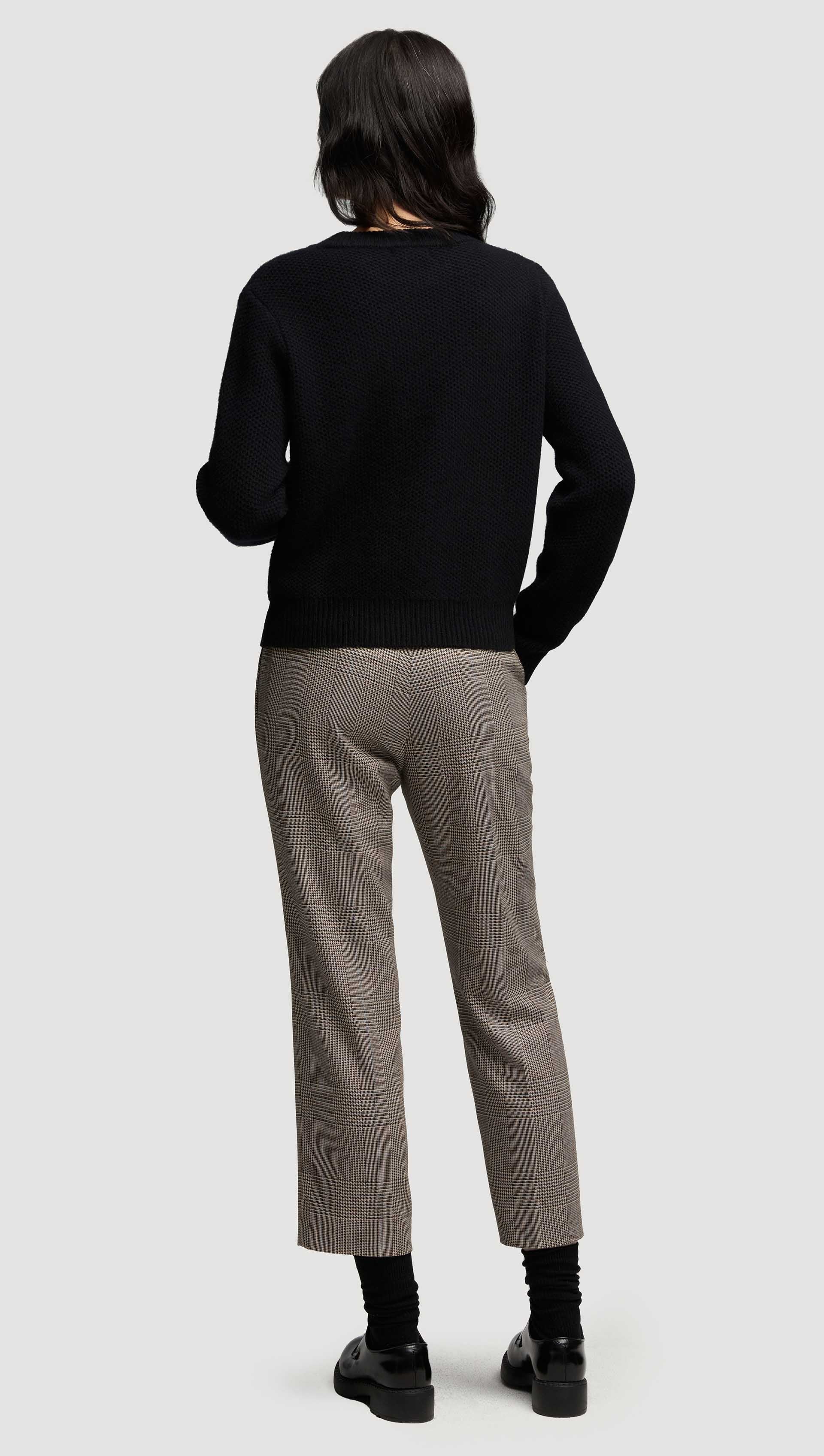 Shrunken Crewneck in Wool Cashmere | Black - Image 4