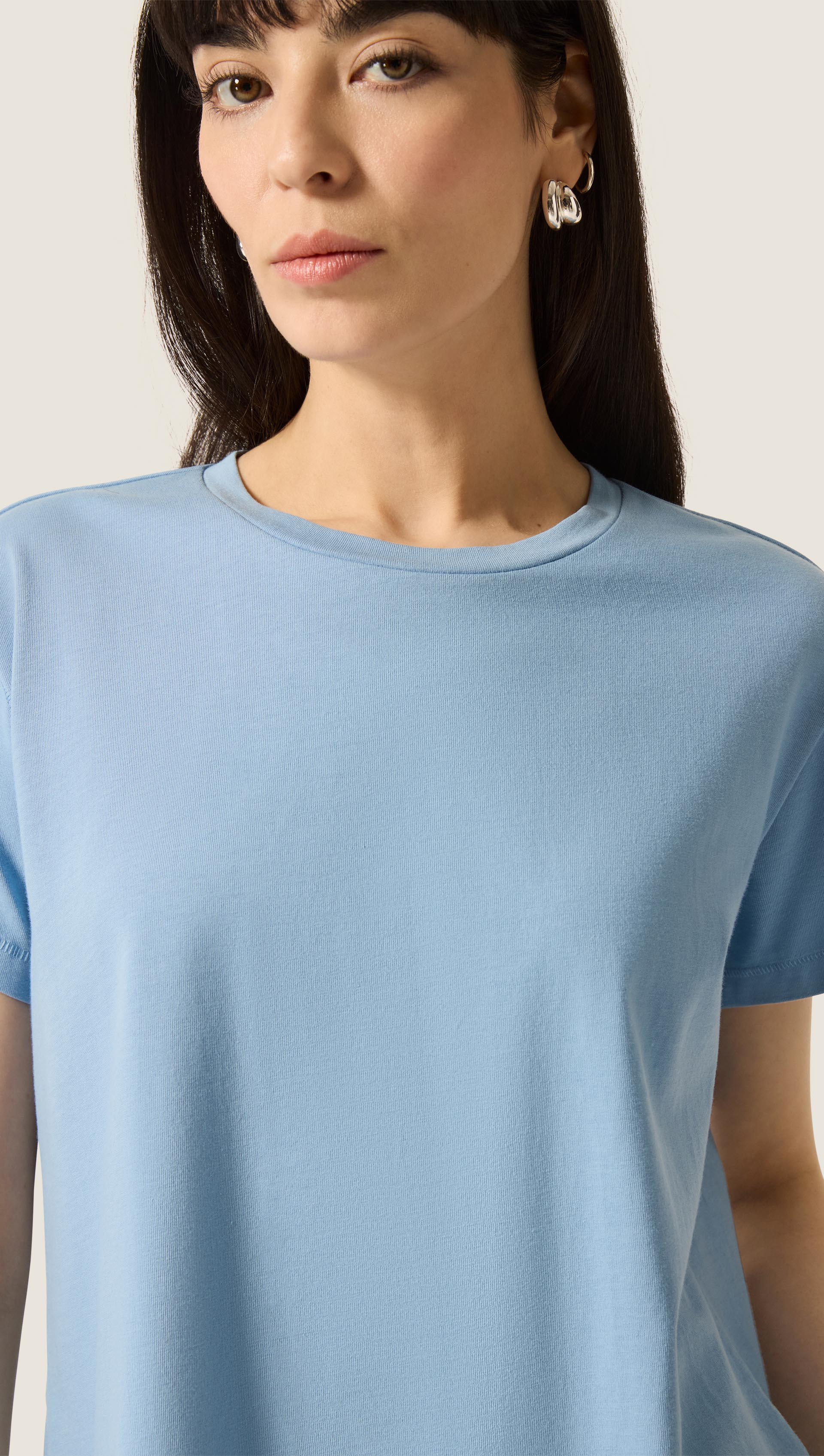 Shrunken Tee in Cotton Jersey | Maya Blue - Image 2