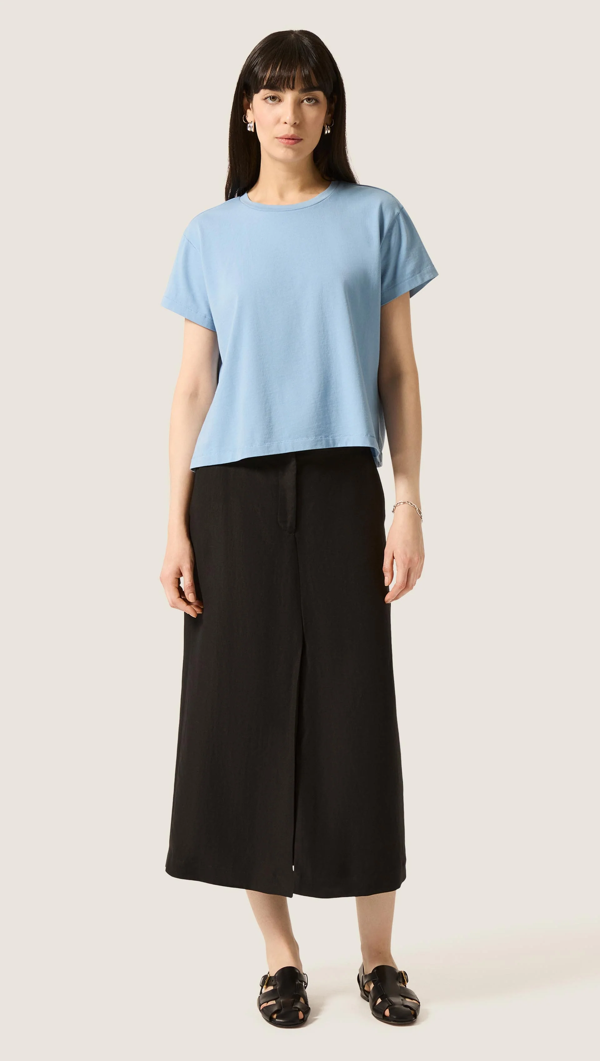 Shrunken Tee in Cotton Jersey | Maya Blue - Image 3