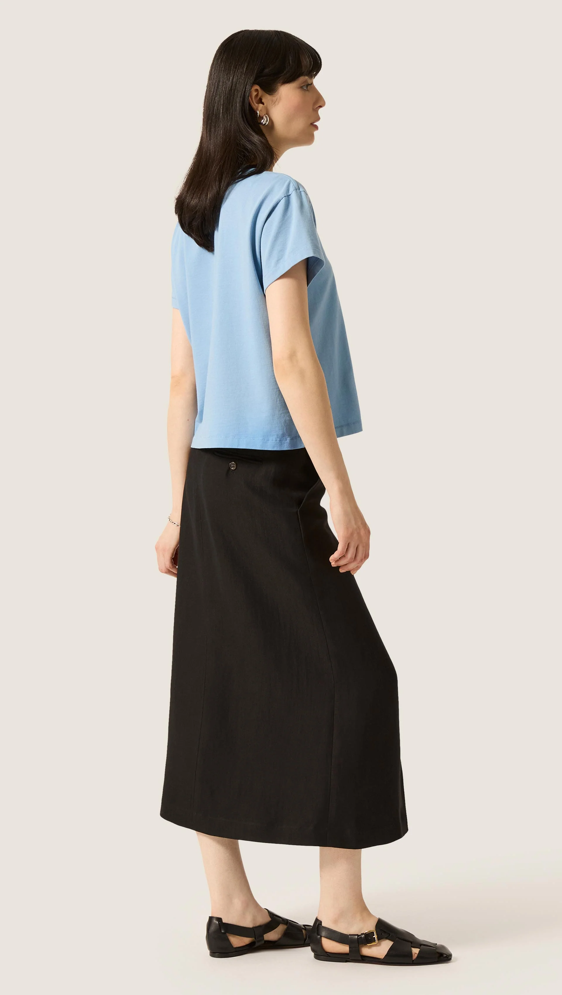 Shrunken Tee in Cotton Jersey | Maya Blue - Image 4