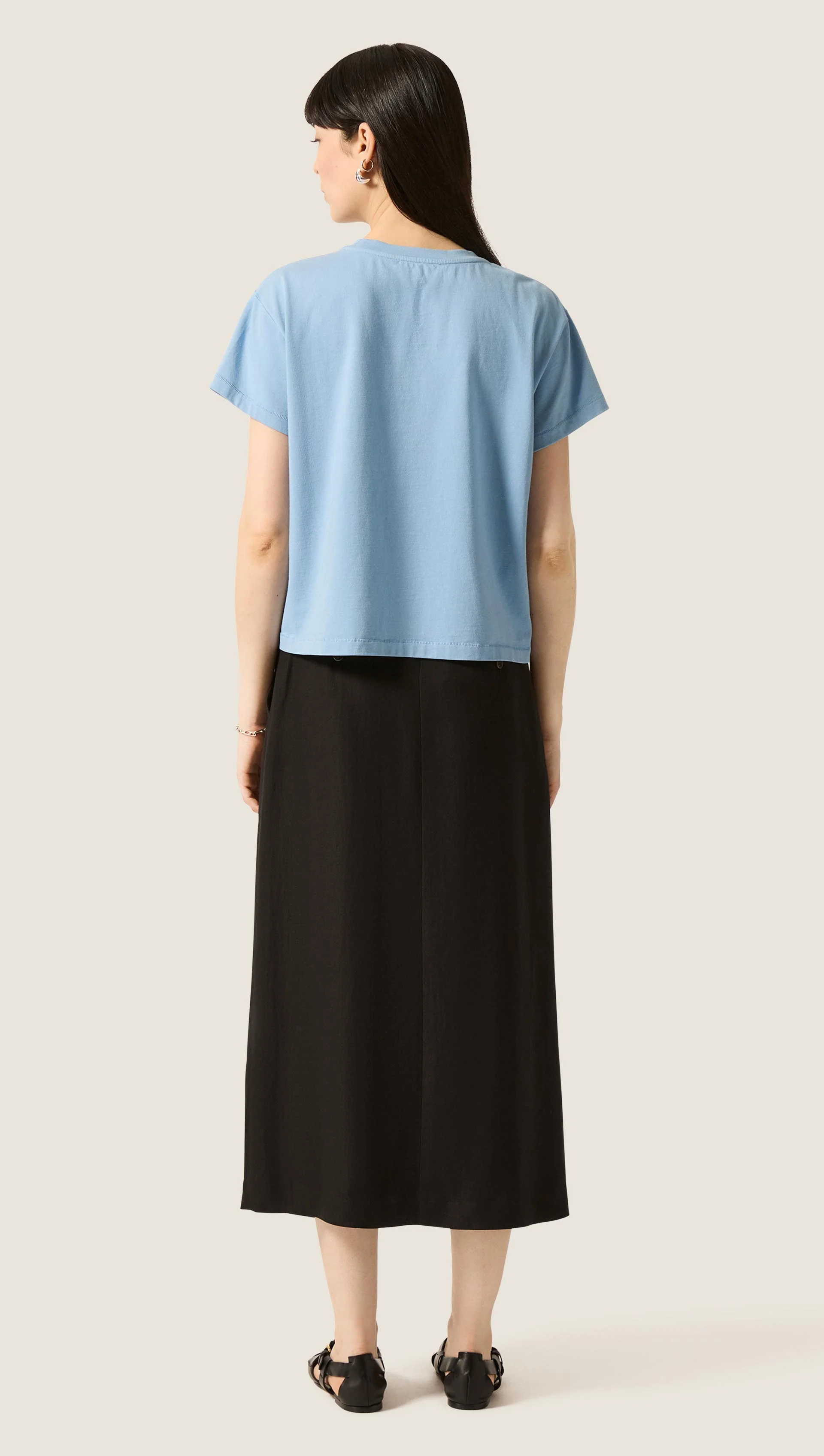 Shrunken Tee in Cotton Jersey | Maya Blue - Image 5