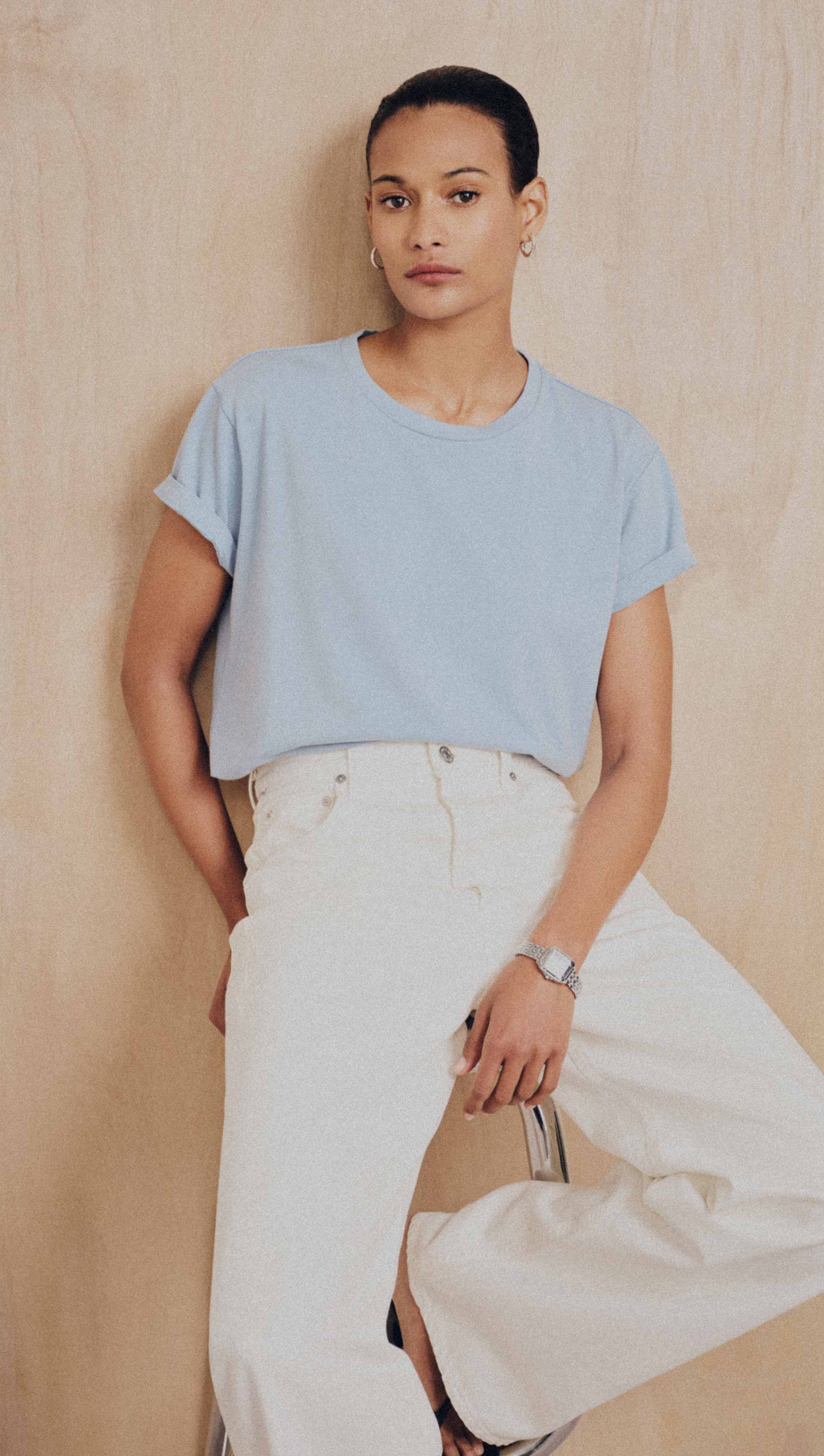 Shrunken Tee in Cotton Jersey | Maya Blue - Image 7