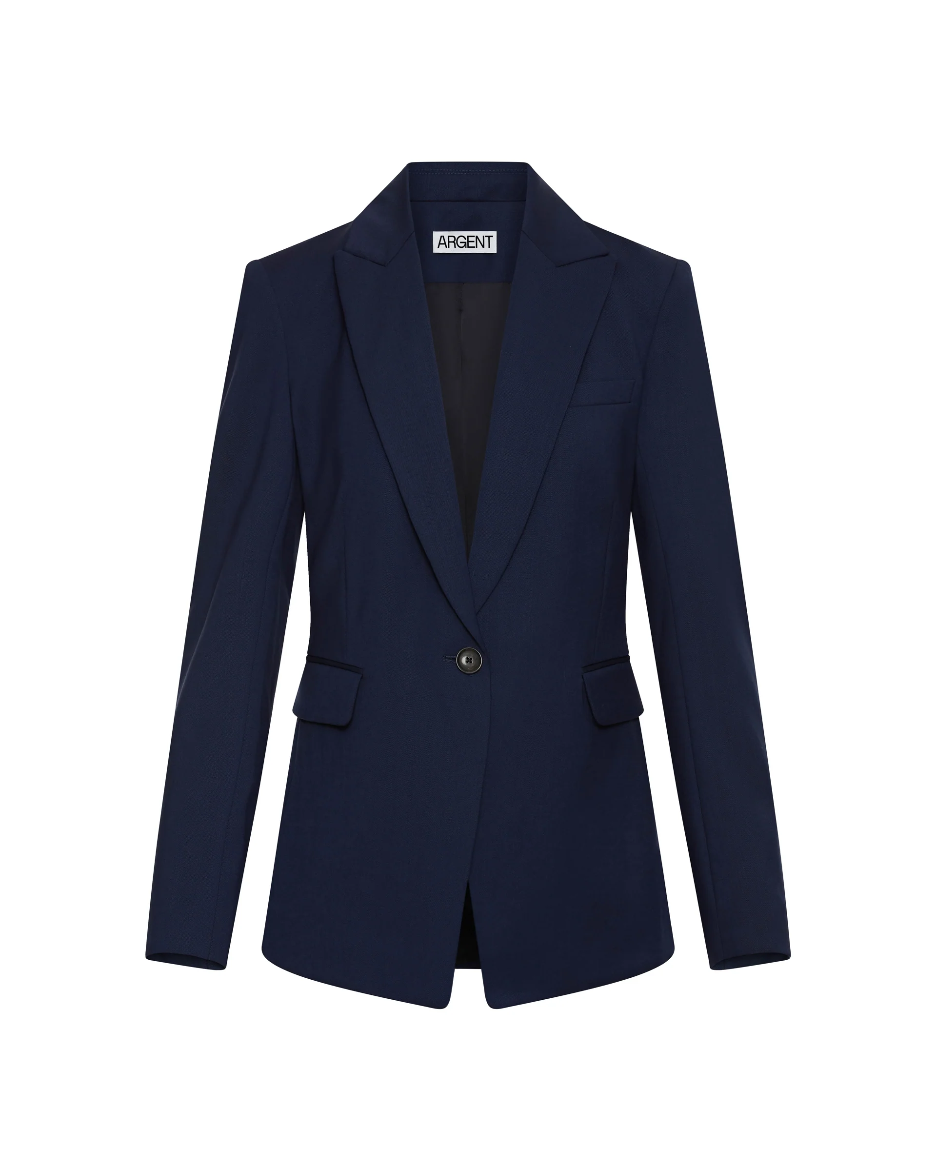 Single Button Blazer in Seasonless Wool | Navy - Image 9