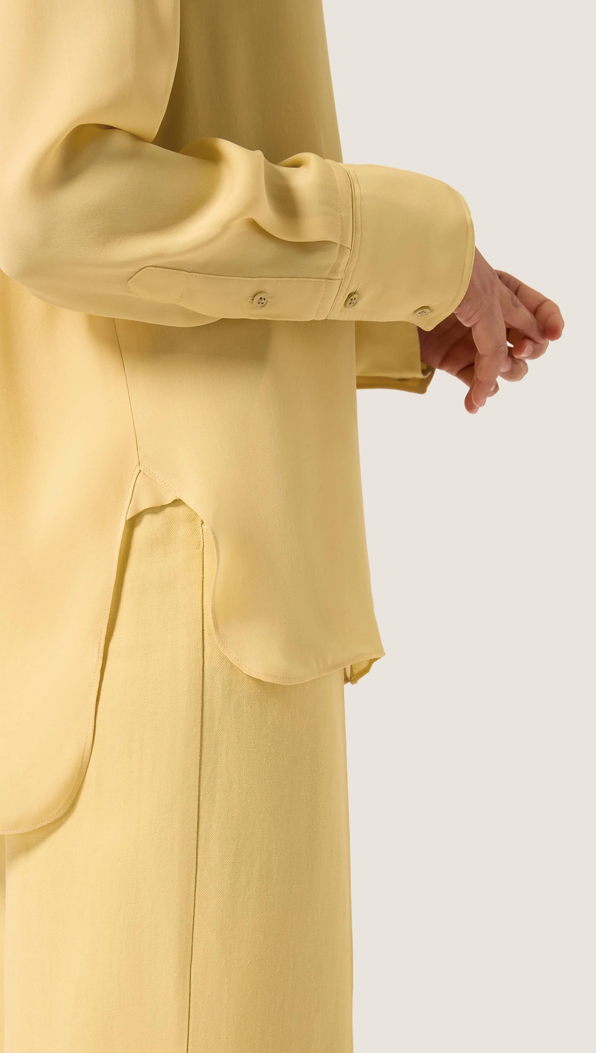 Slim Blouse in Double Georgette | Sunflower - Image 6
