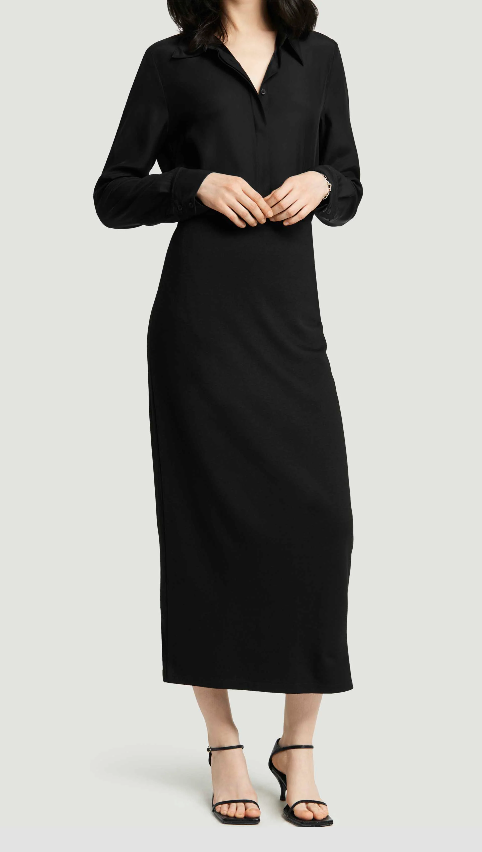 Slim Skirt in Wool Jersey | Black - Image 2