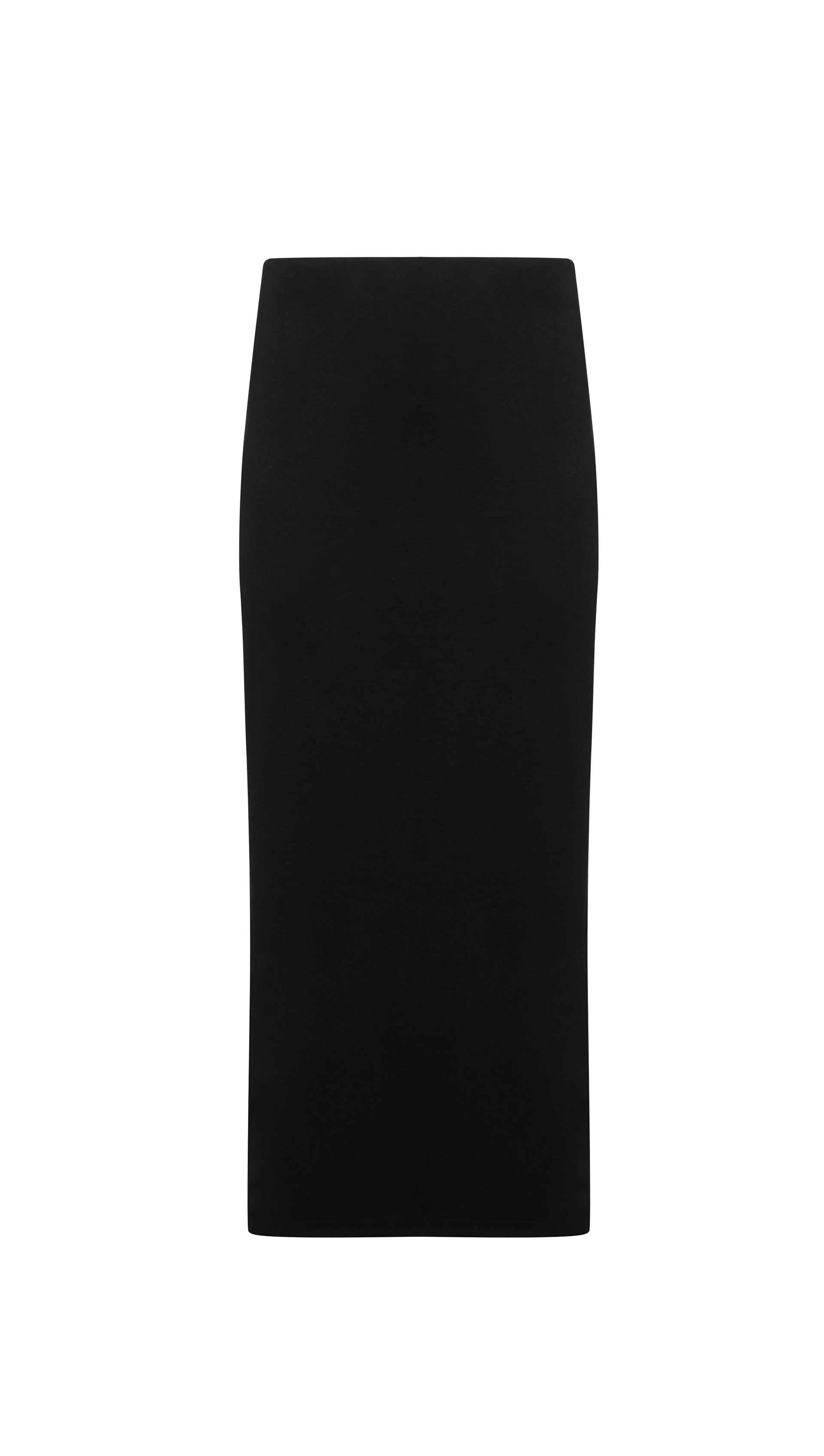 Slim Skirt in Wool Jersey | Black - Image 5