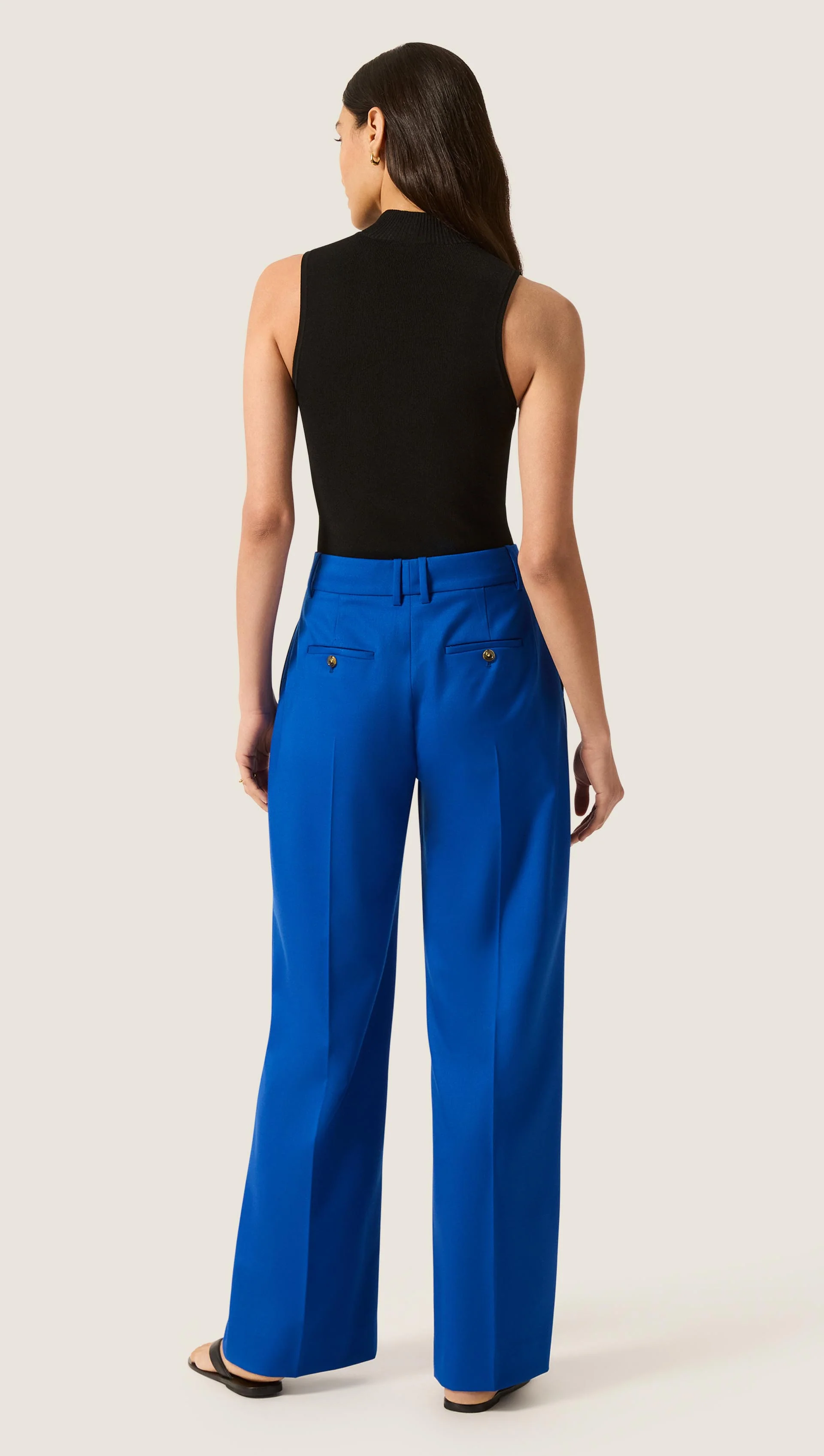 Soho Trouser in Seasonless Wool | Azure - Image 3