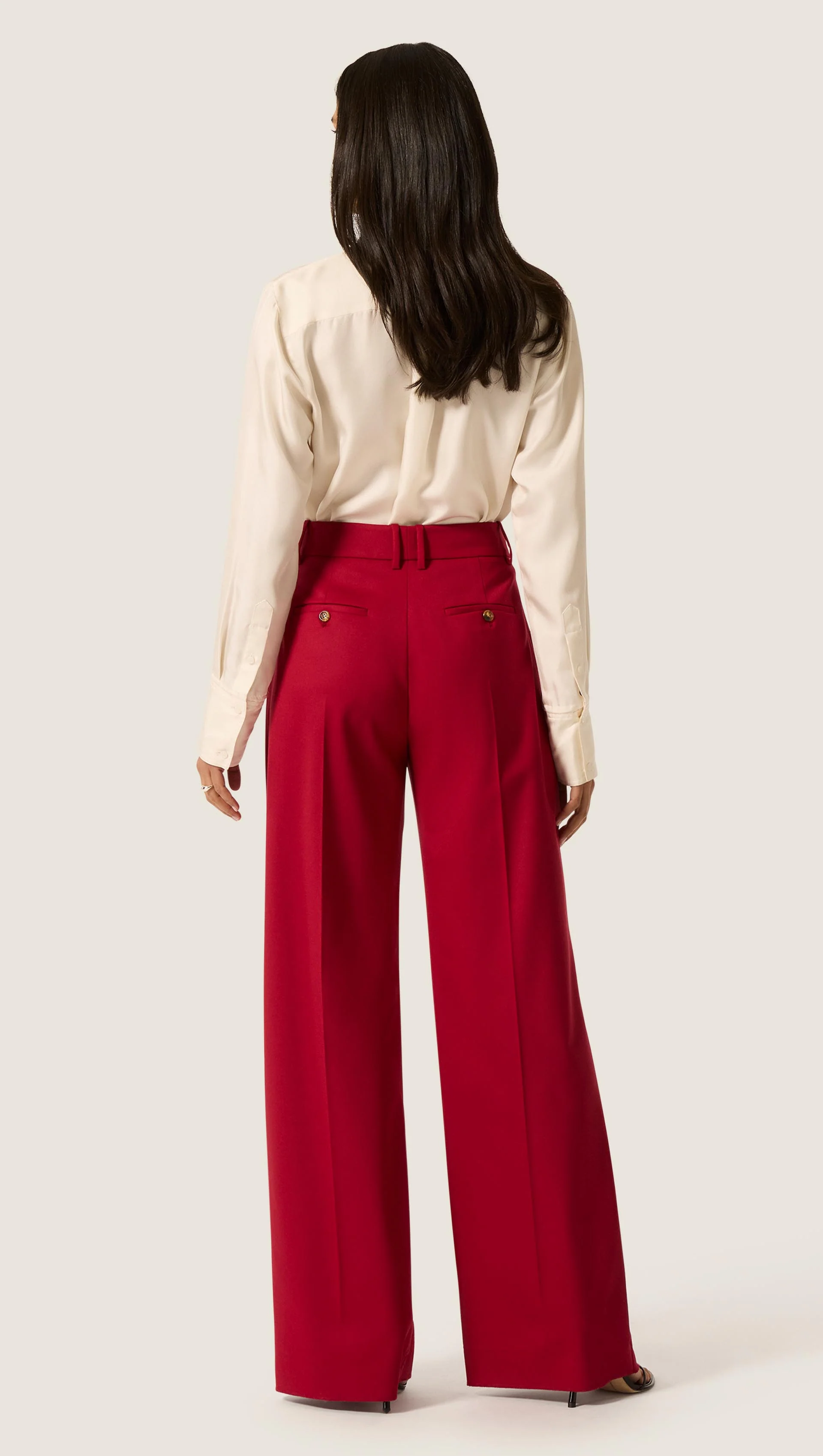 Soho Trouser in Seasonless Wool | Bordeaux - Image 3