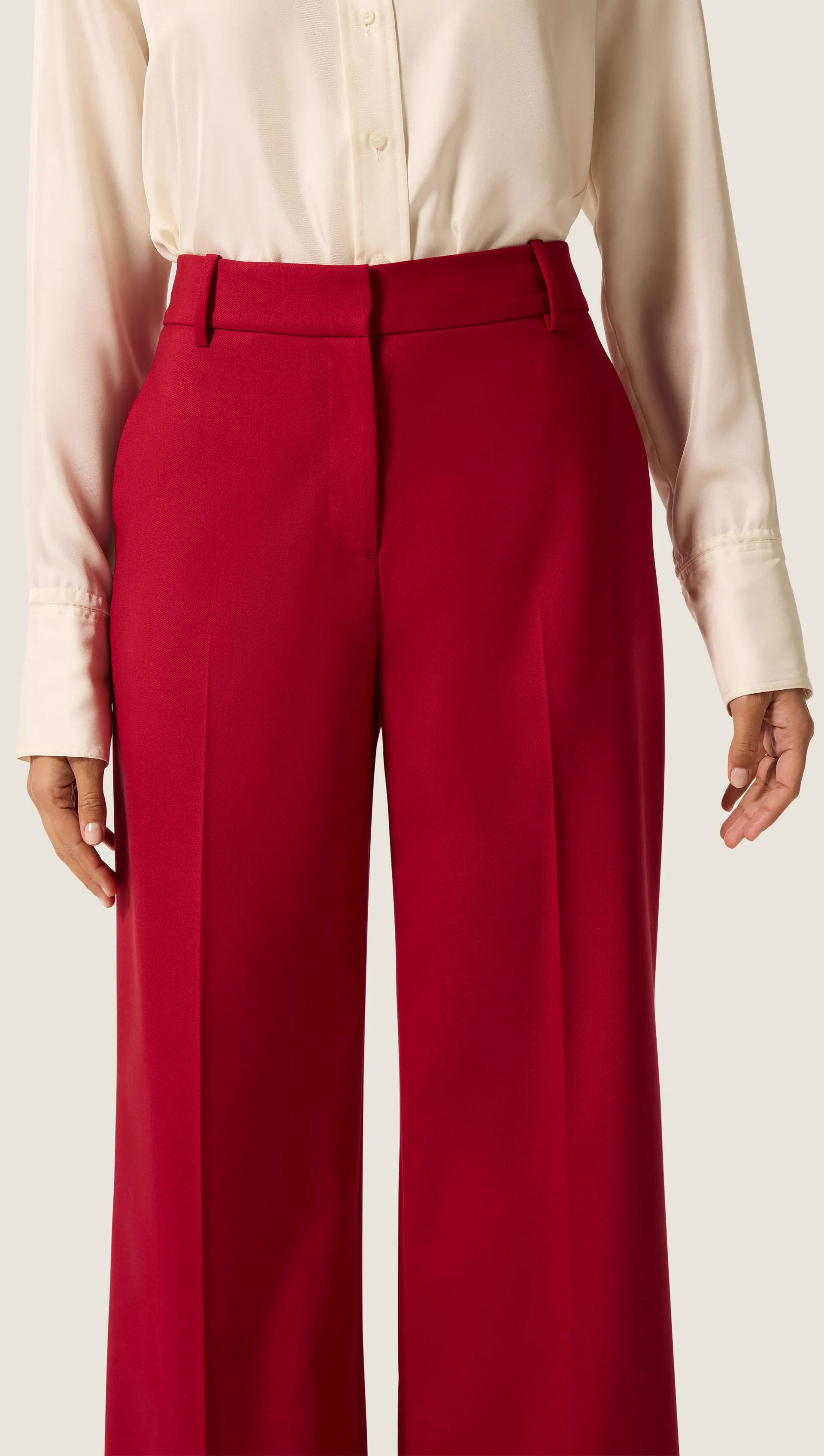 Soho Trouser in Seasonless Wool | Bordeaux - Image 5