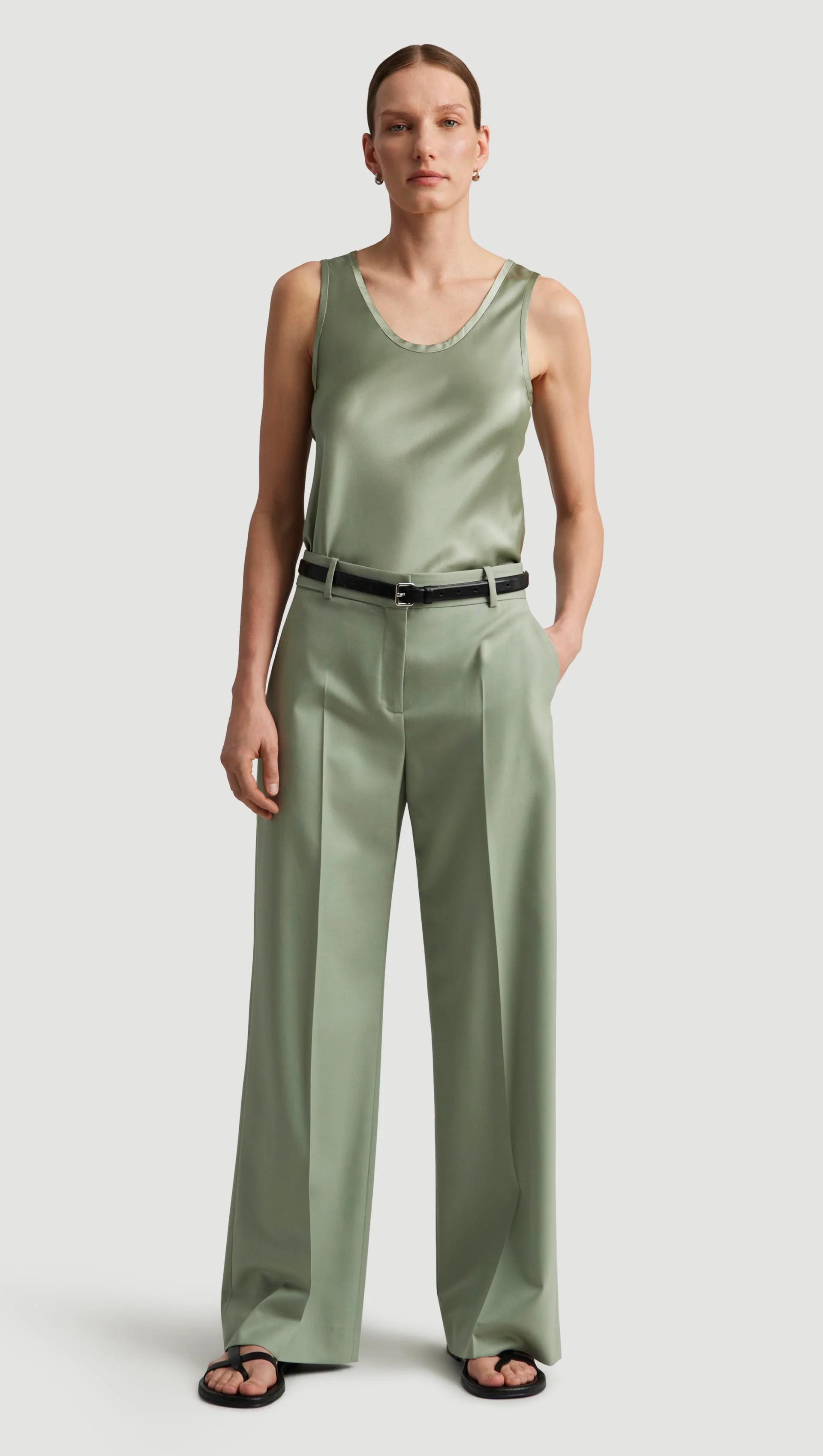 Soho Trouser in Seasonless Wool | Pistachio