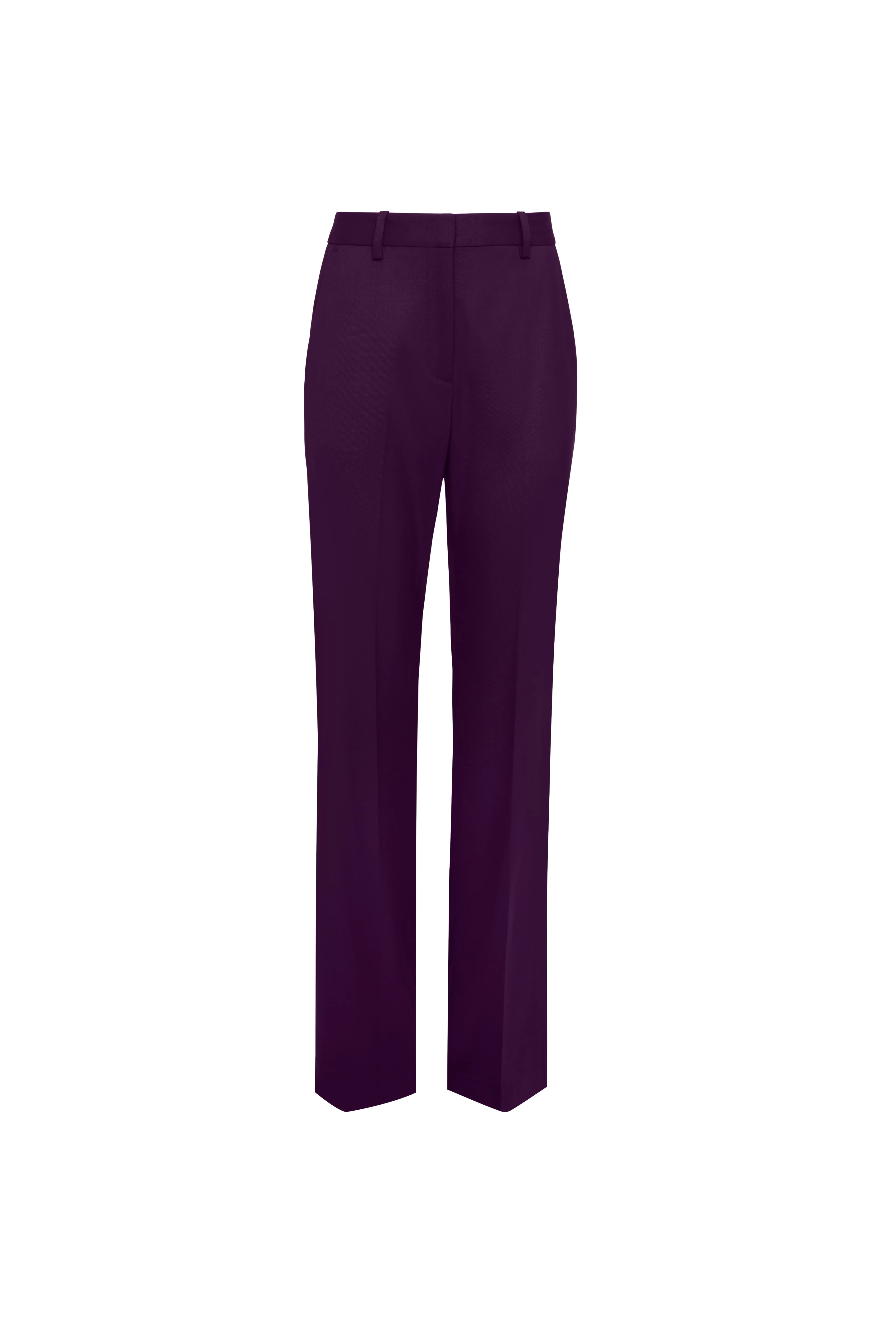 Straight Leg Trouser in Seasonless Wool | Grape - Image 8