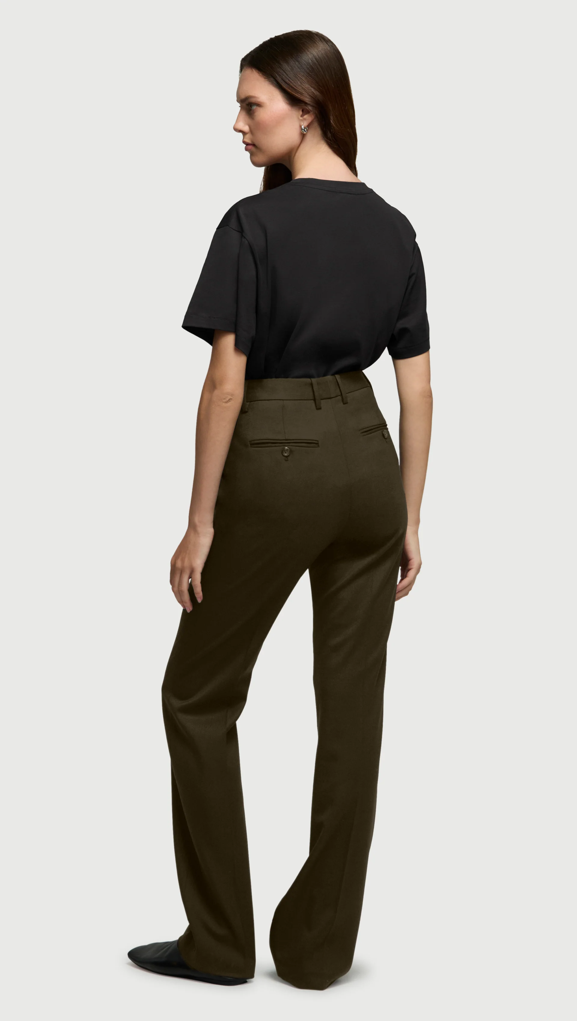 Straight Leg Trouser in Seasonless Wool | Tobacco - Image 4