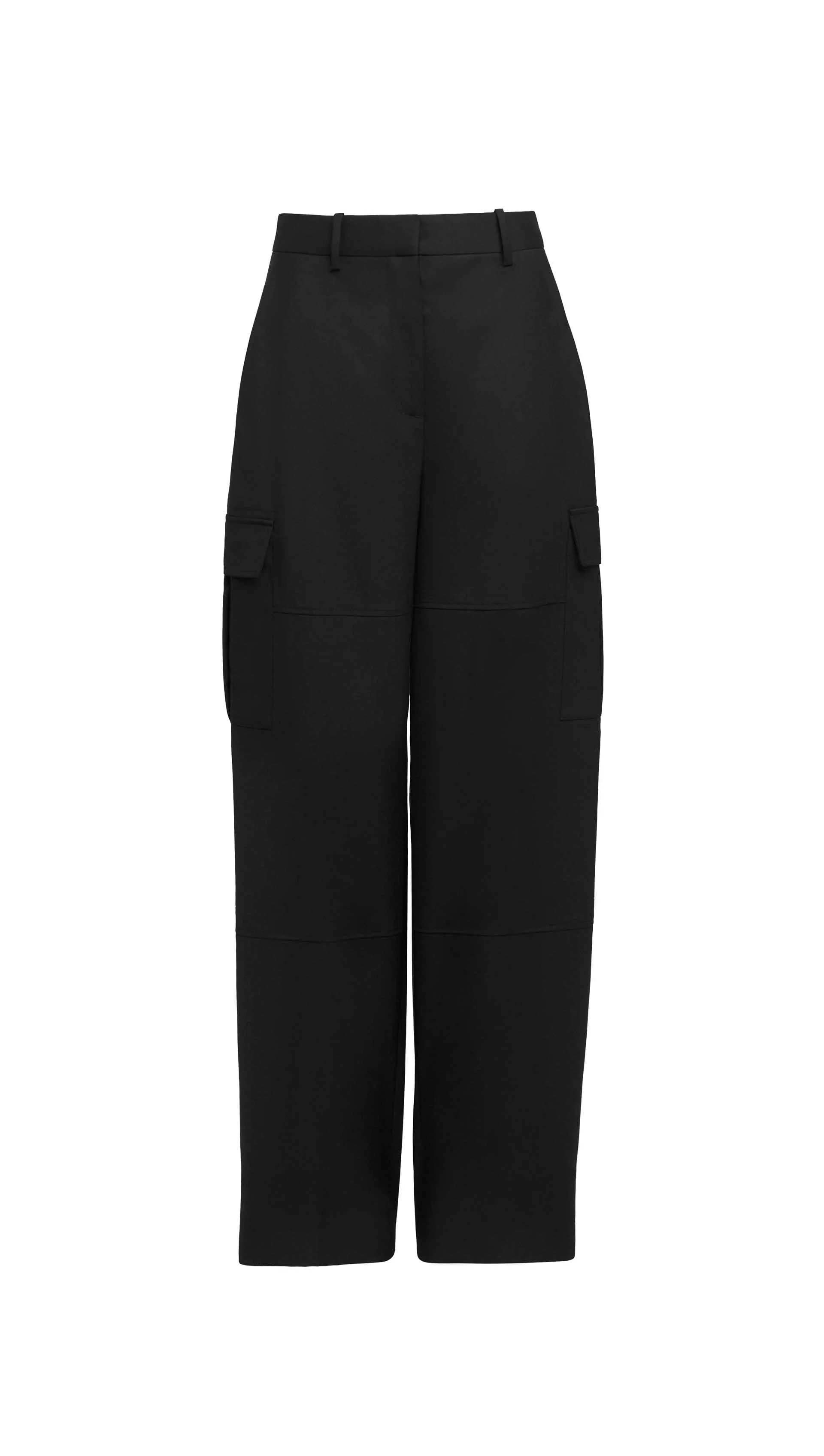 Tailored Cargo Pants in Seasonless Wool | Black - Image 7