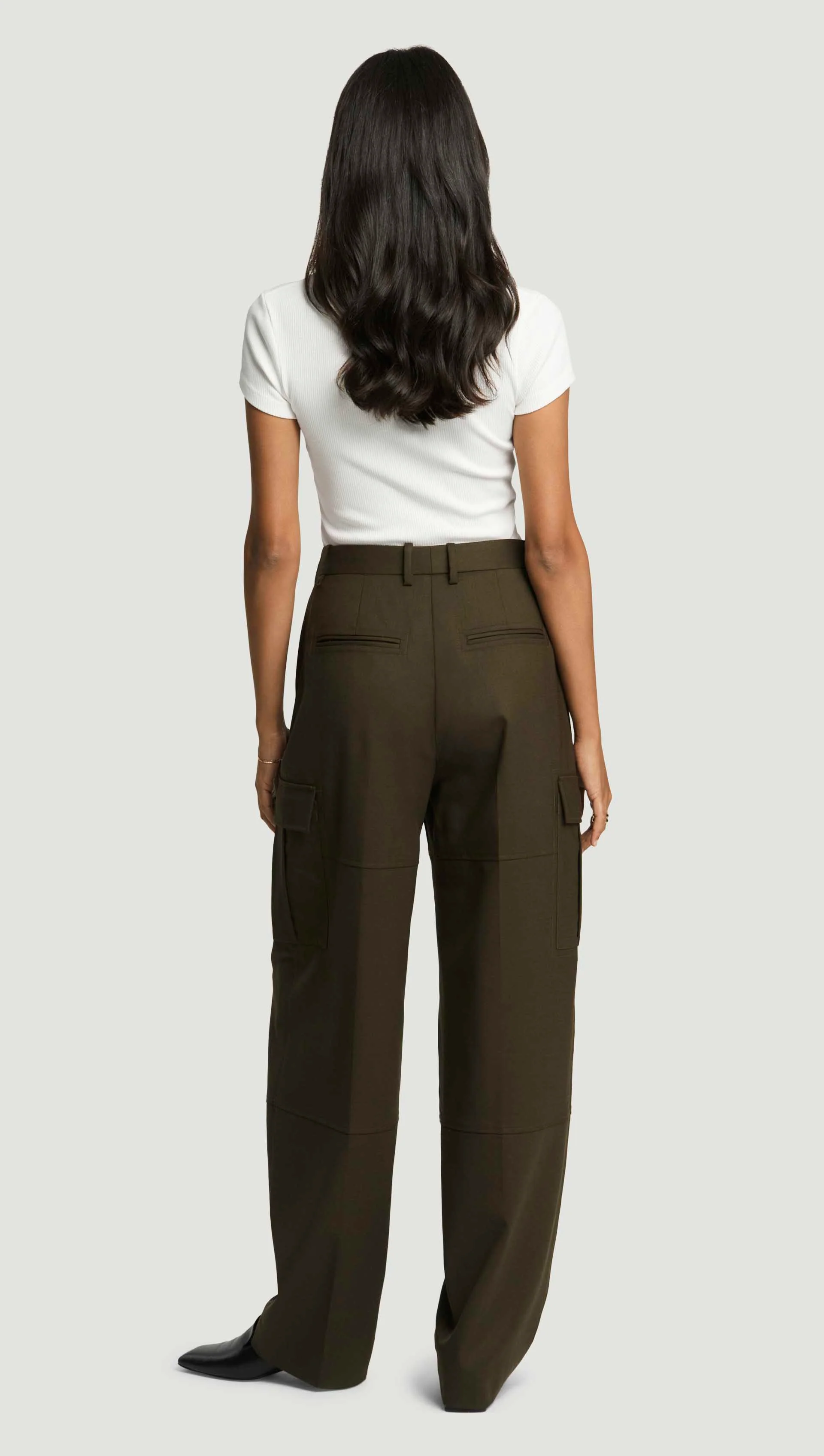 Tailored Cargo Pants in Seasonless Wool | Tobacco - Image 4