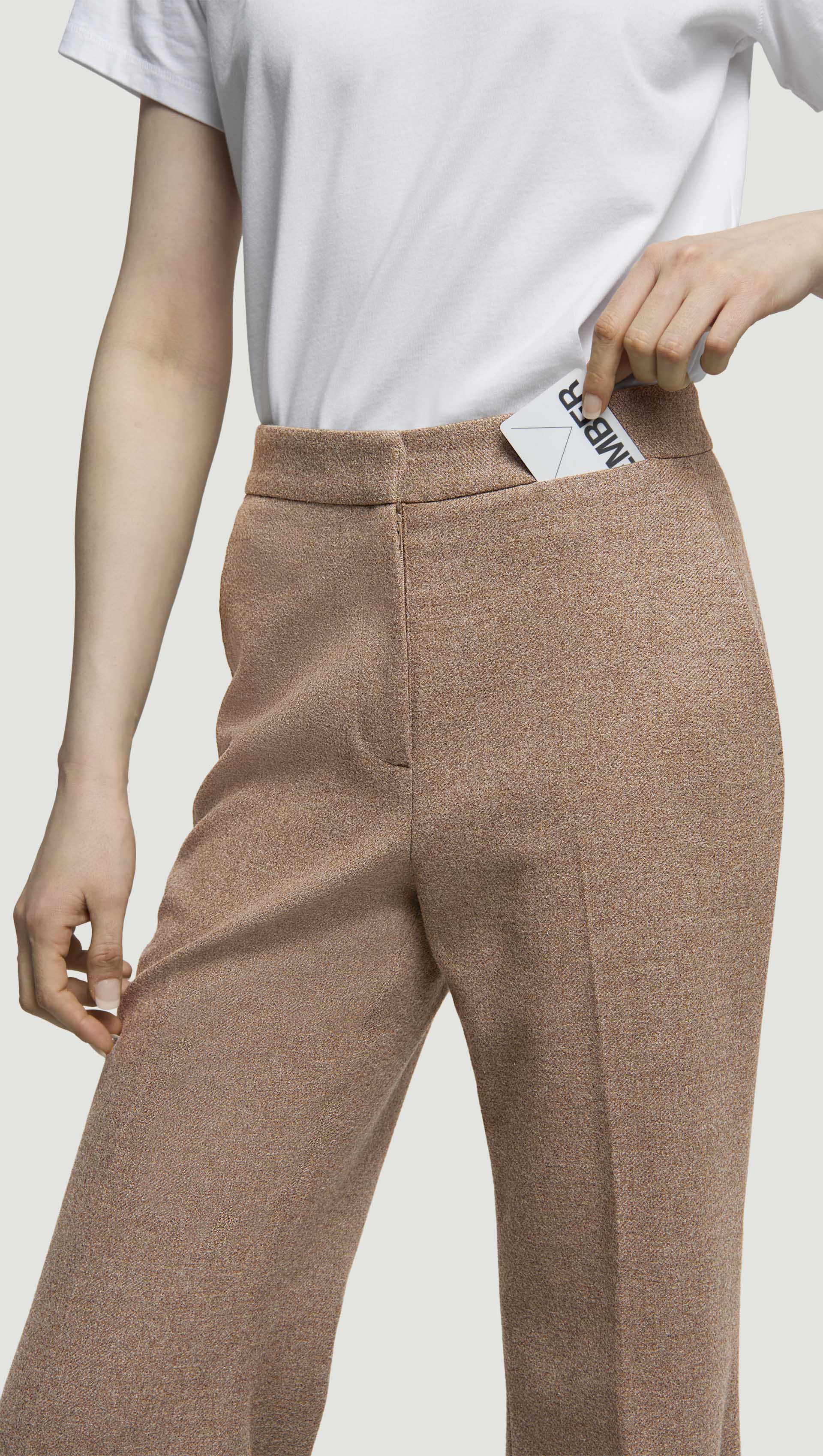 Tailored Flare Trouser in Double-Faced Wool | Oat - Image 6
