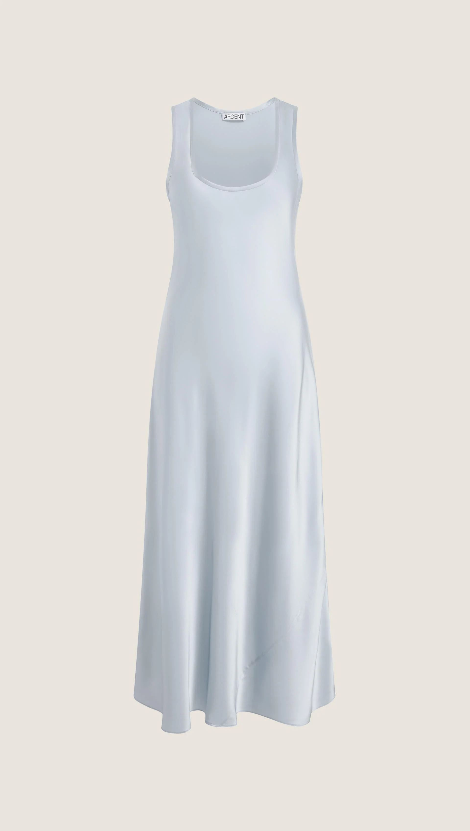 Tank Dress in Silk Charmeuse | Maya Blue - Image 8