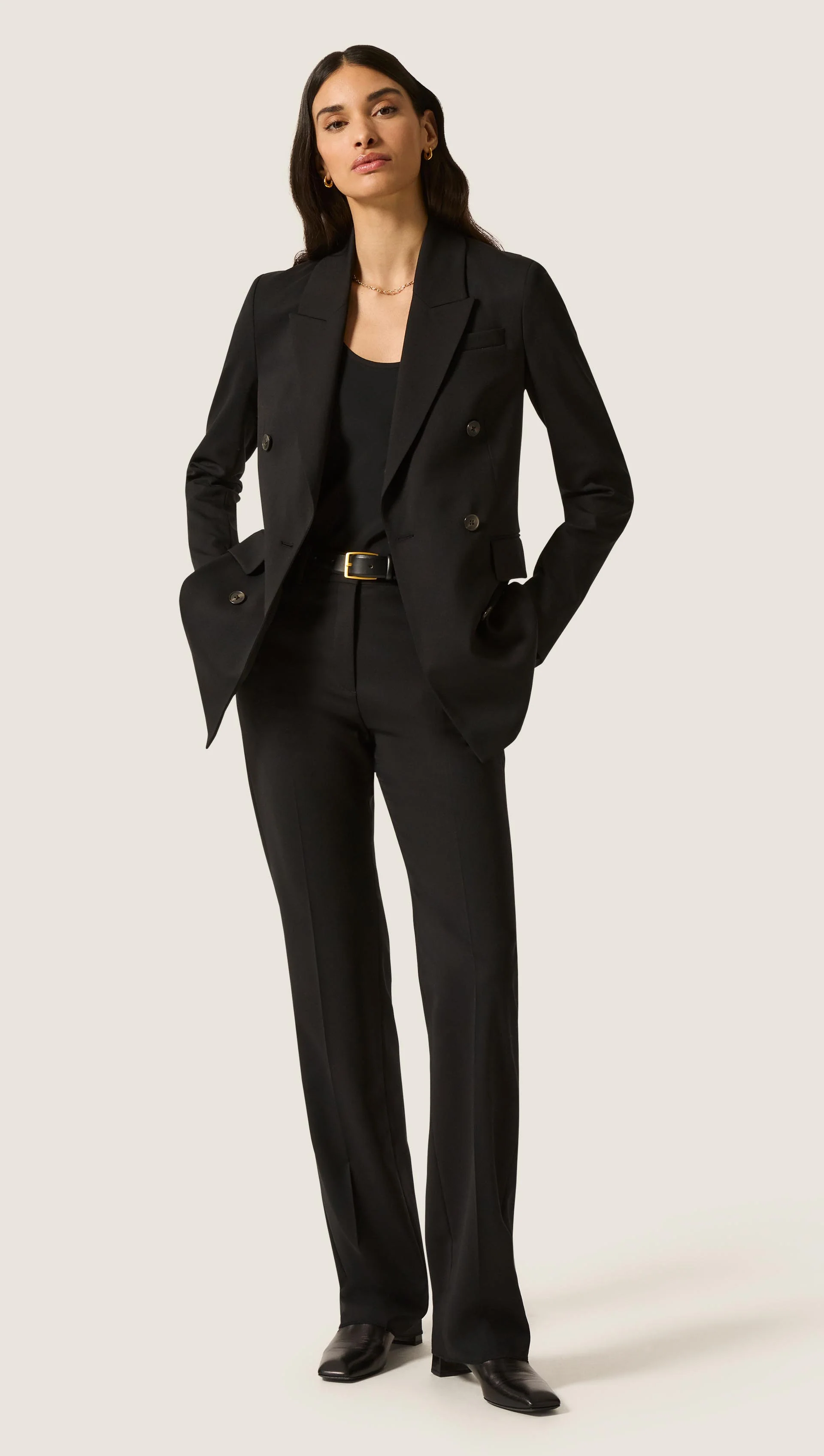 Tank in Matte-side Silk Charmeuse | Black - Image 6